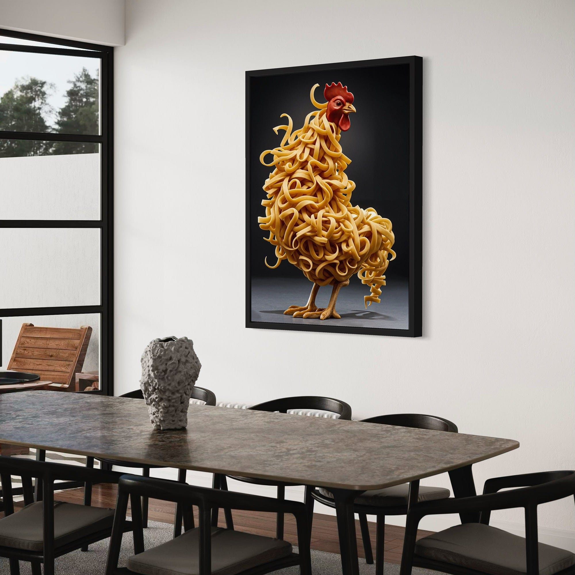 Quirky food art print for cafe interior