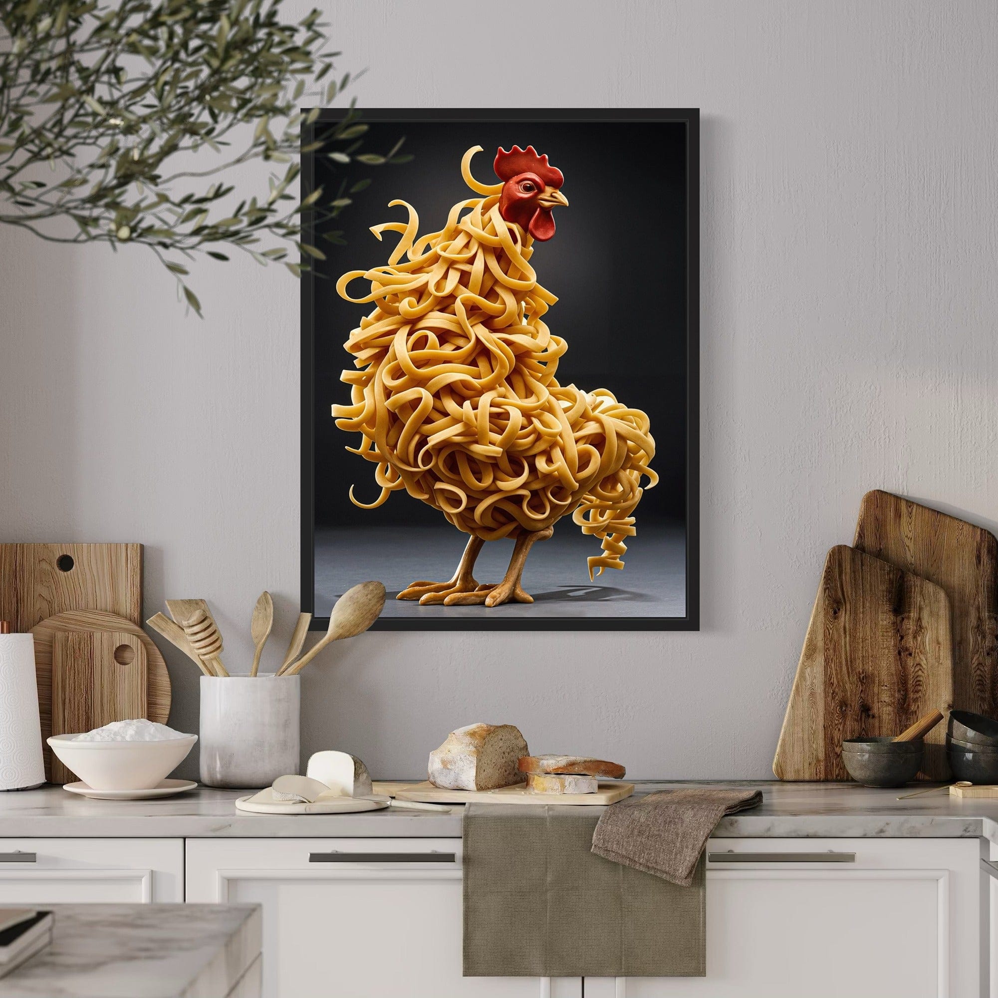 Playful culinary wall art for breakfast nook