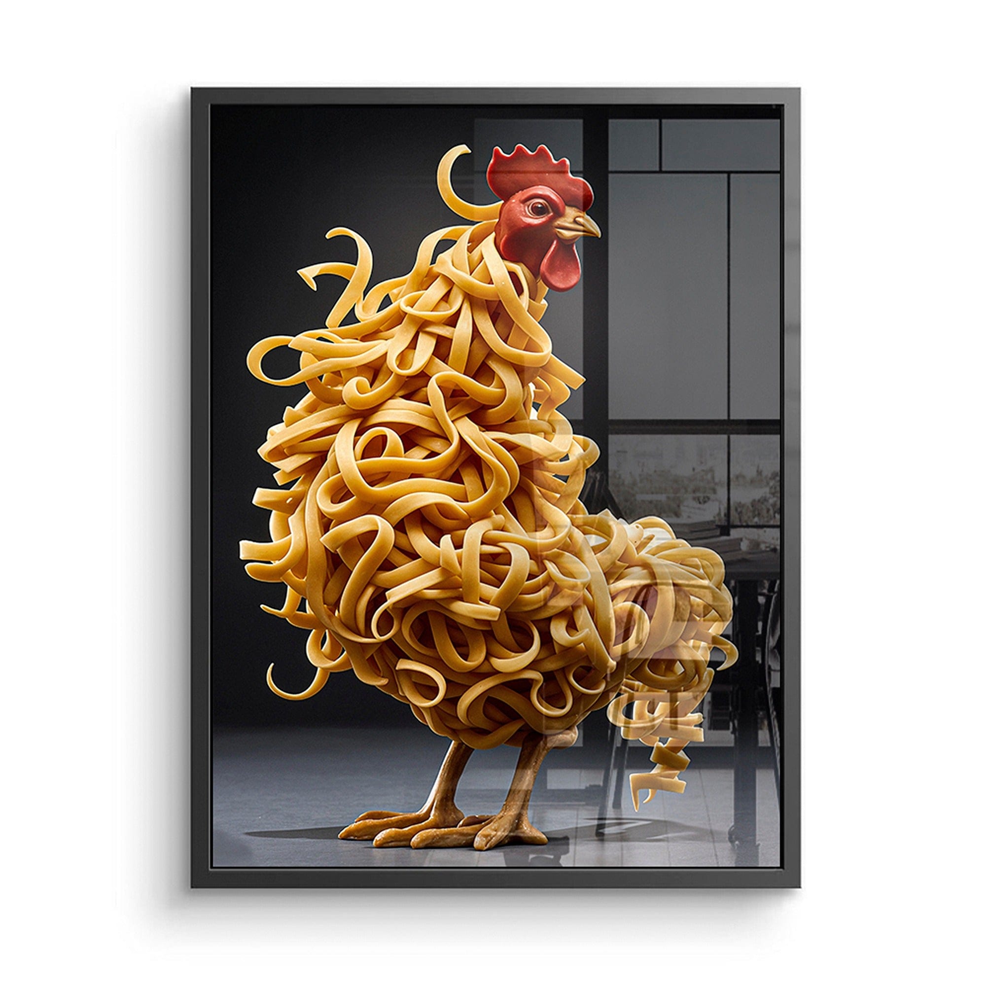 Contemporary kitchen wall picture pasta chicken