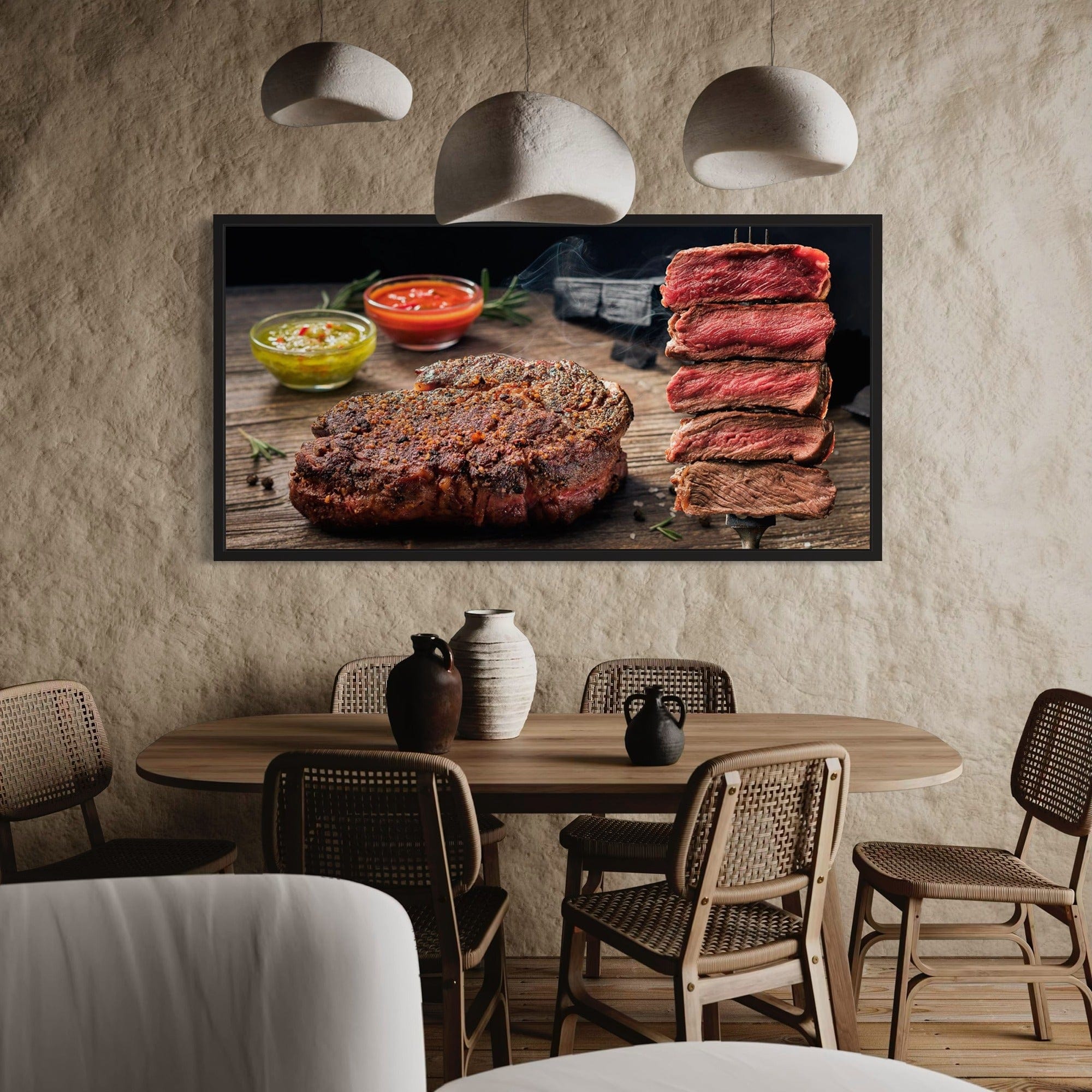 Gourmet meat lover canvas for restaurant interior