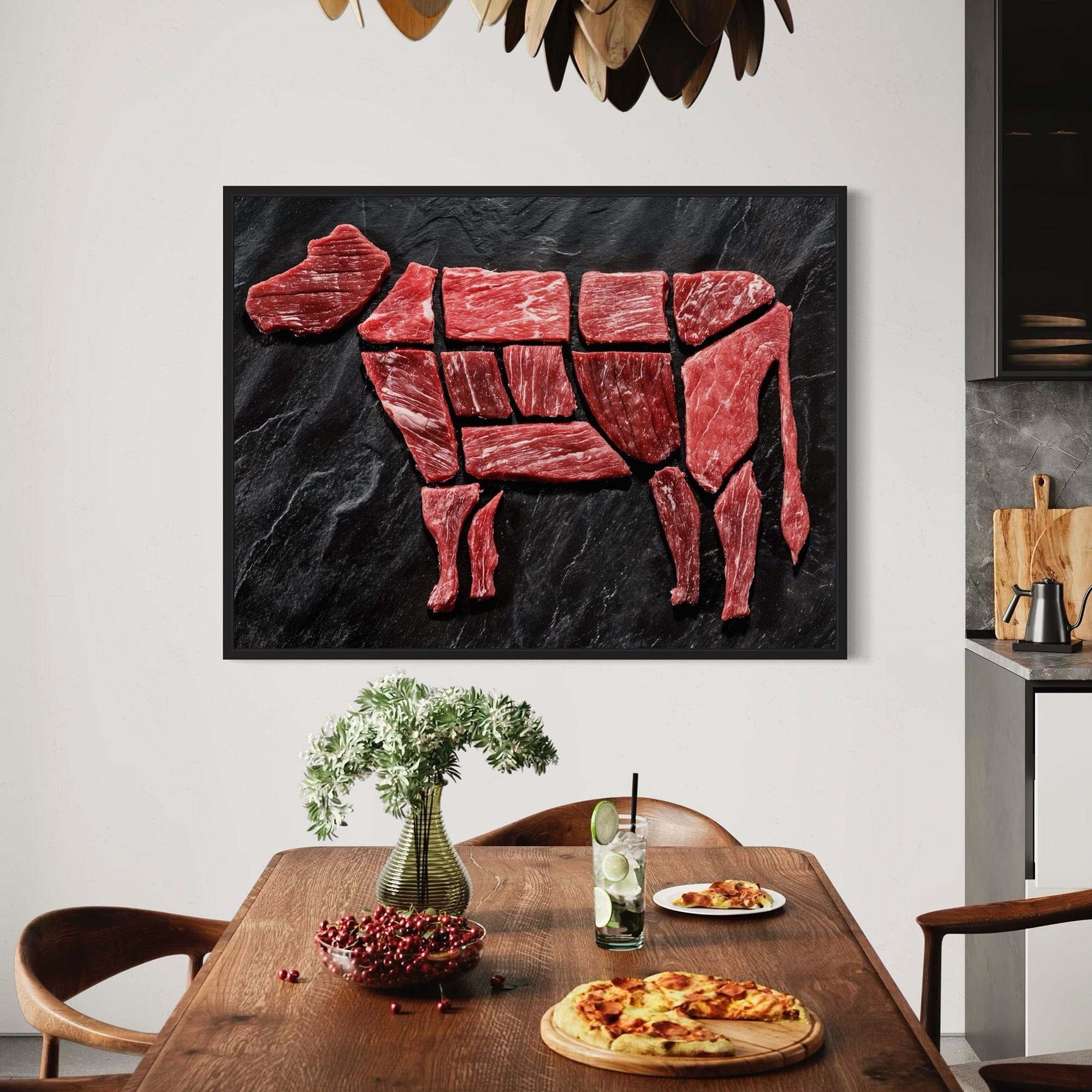Premium steak cuts chart for restaurant wall