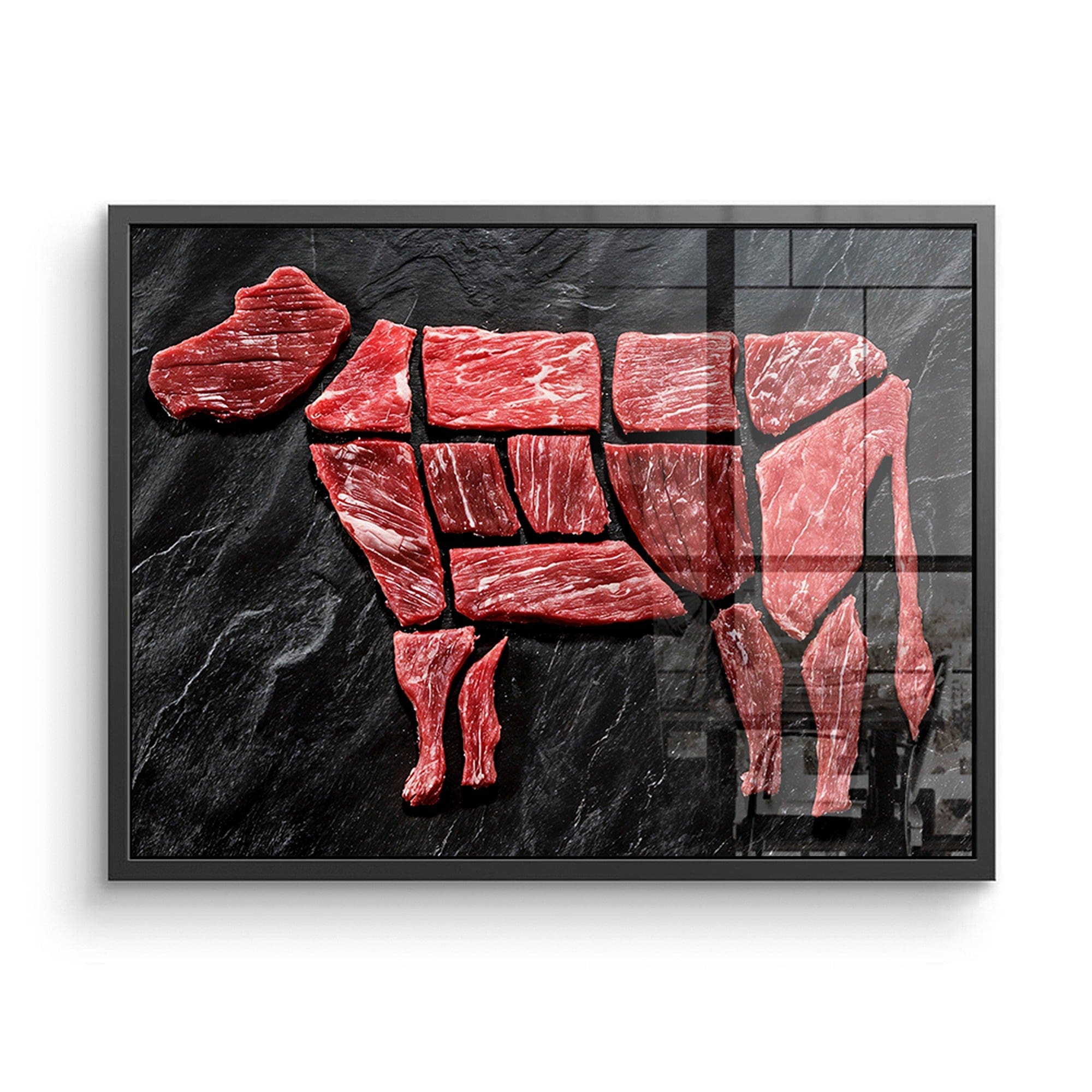Meat cut diagram wall art for chefs