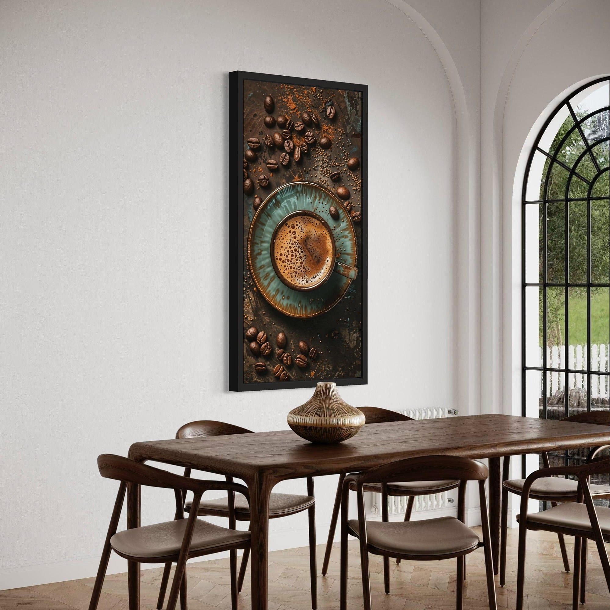 dark moody coffee beans wall canvas