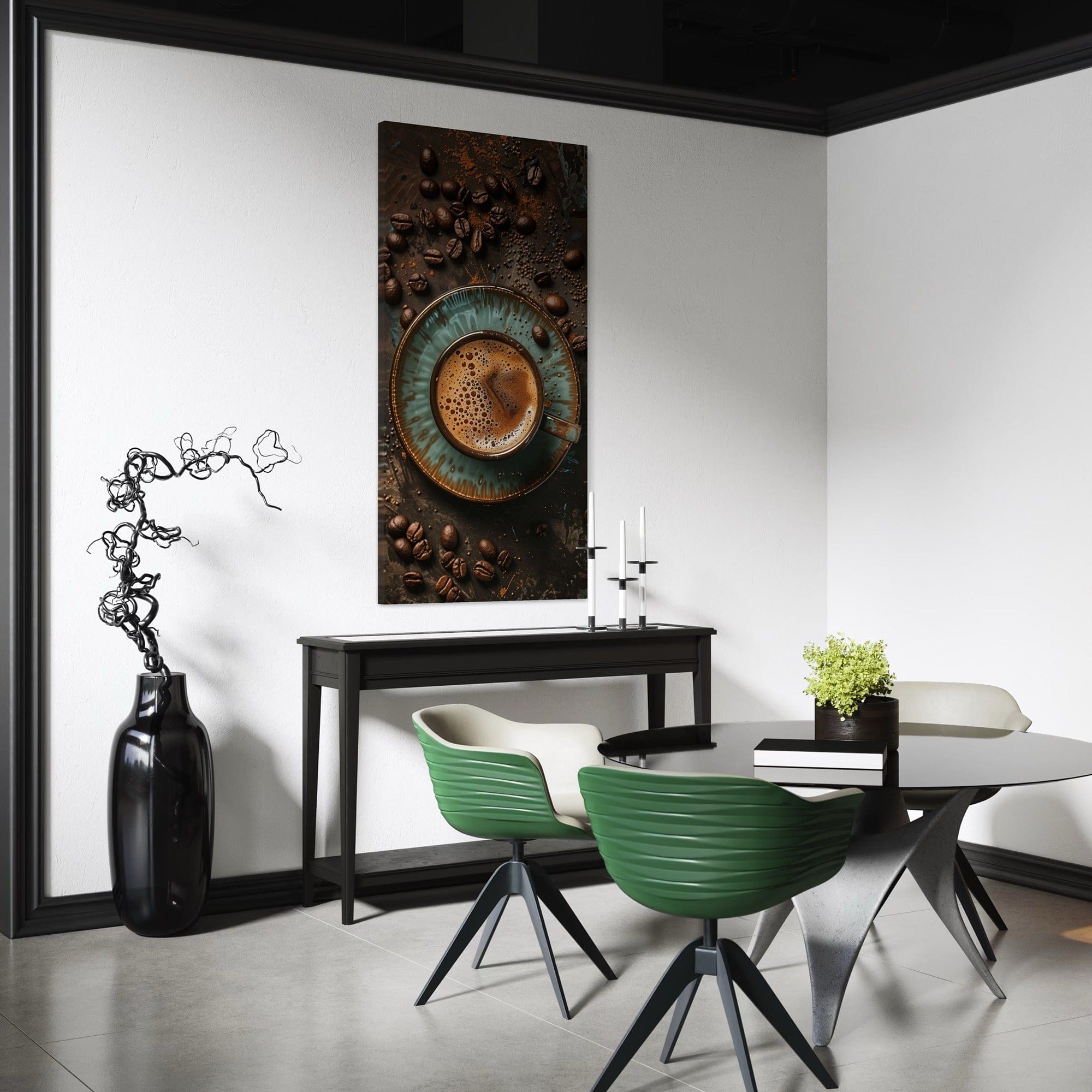 modern kitchen espresso canvas vertical