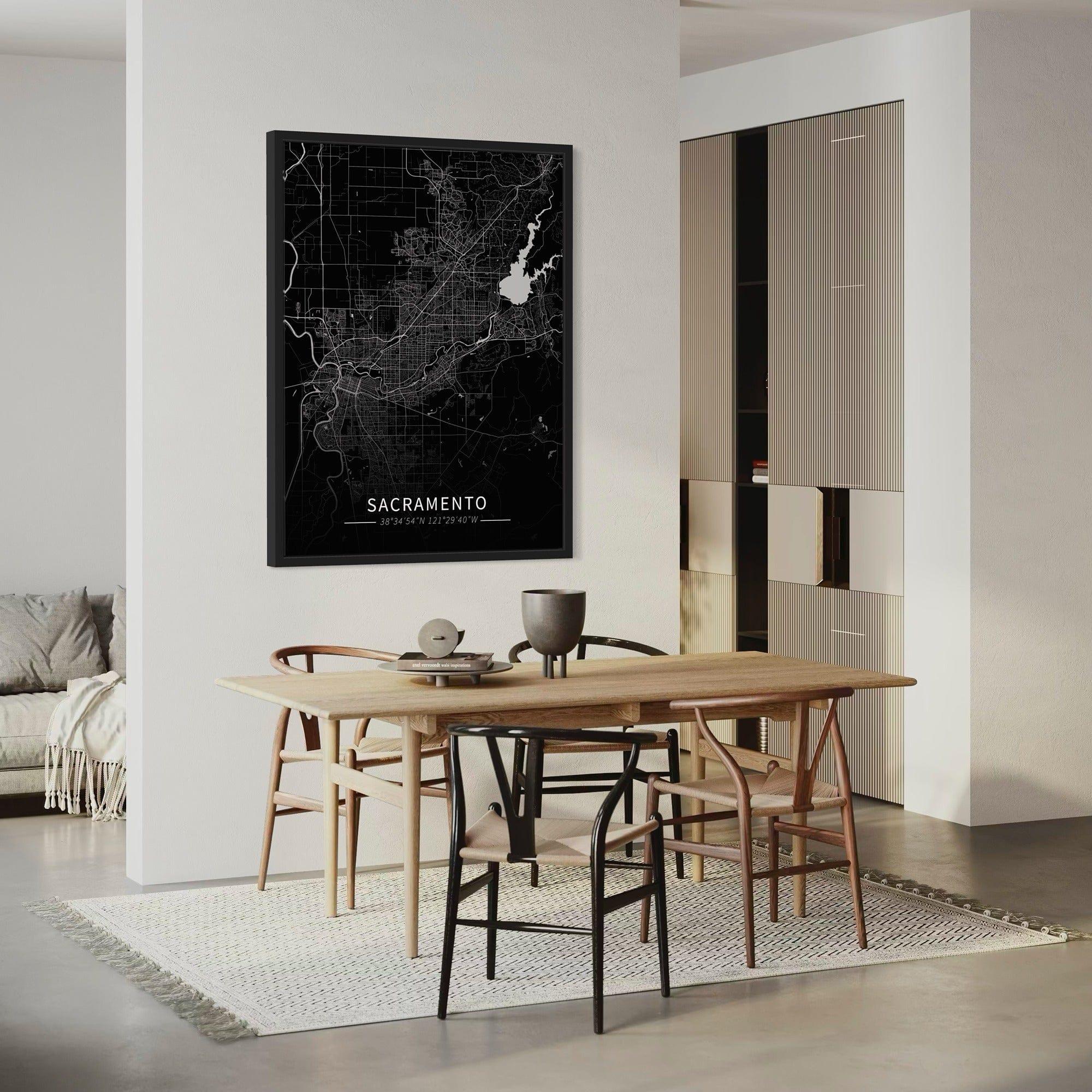 Sacramento City Map Canvas