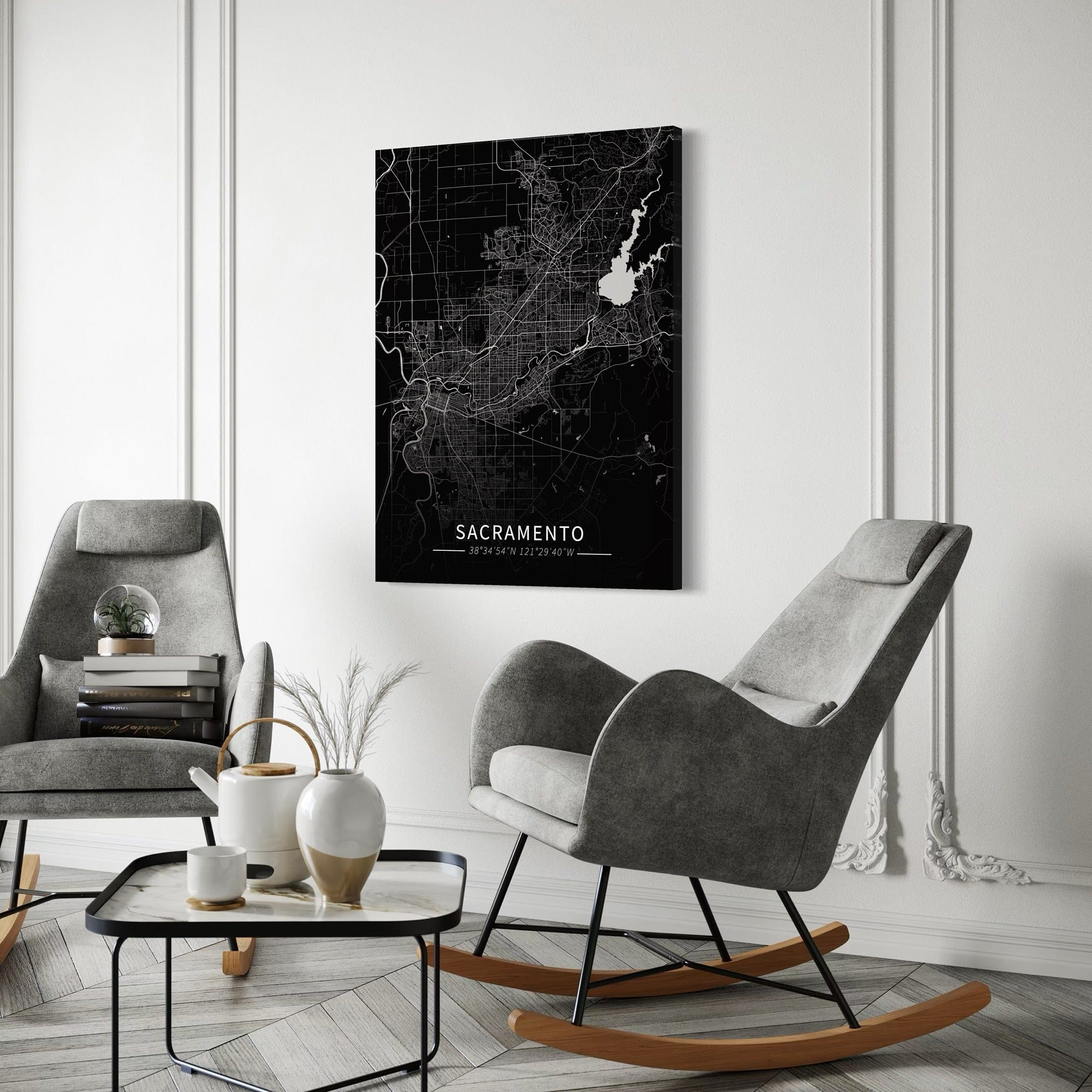 Sacramento City Map Canvas
