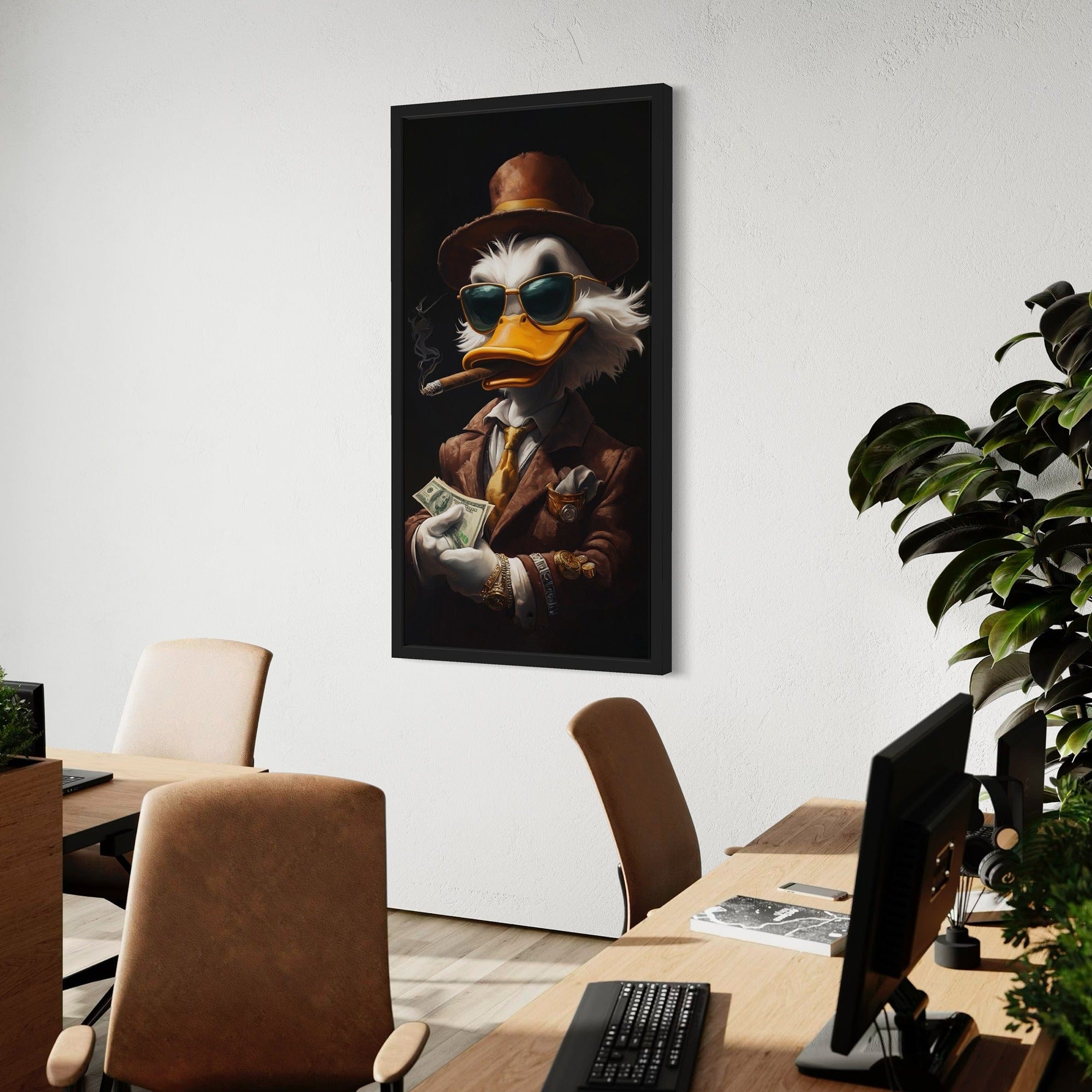 Scrooge No Luck, Just Business Canvas Wall Art