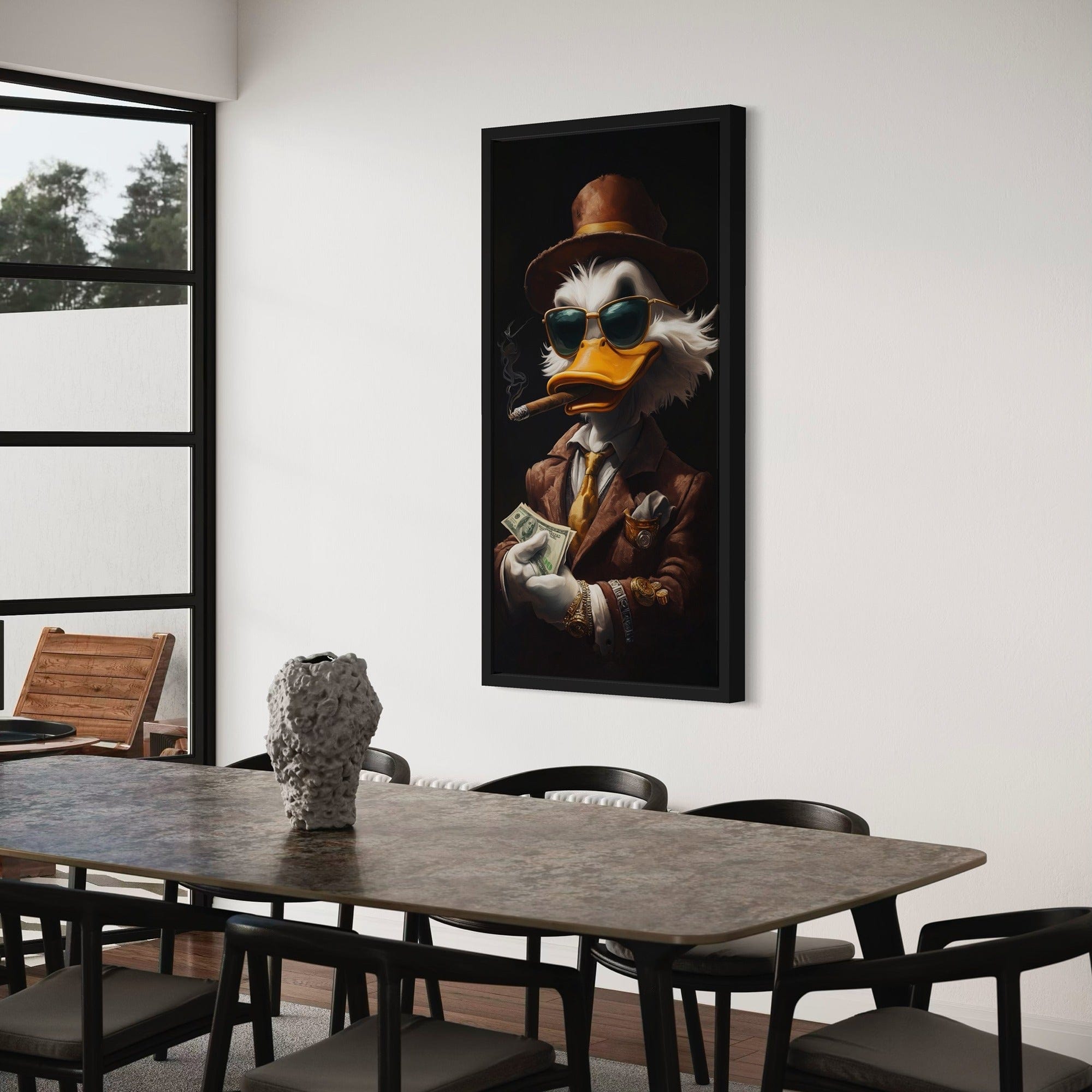 Scrooge No Luck, Just Business Canvas Wall Art