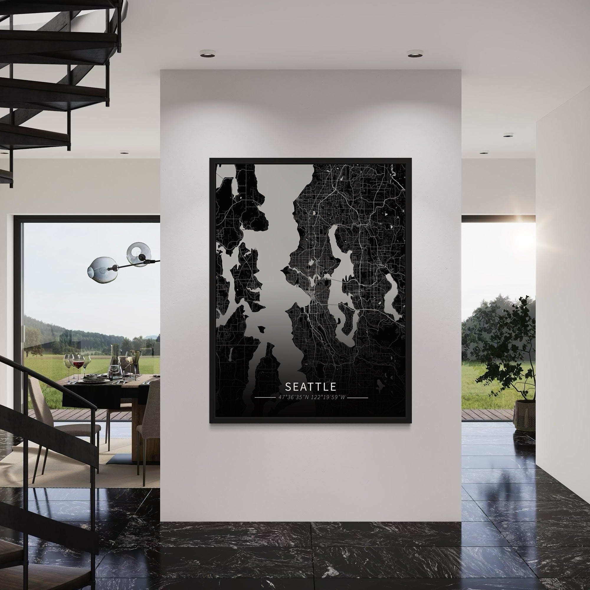 Seattle City Map Canvas