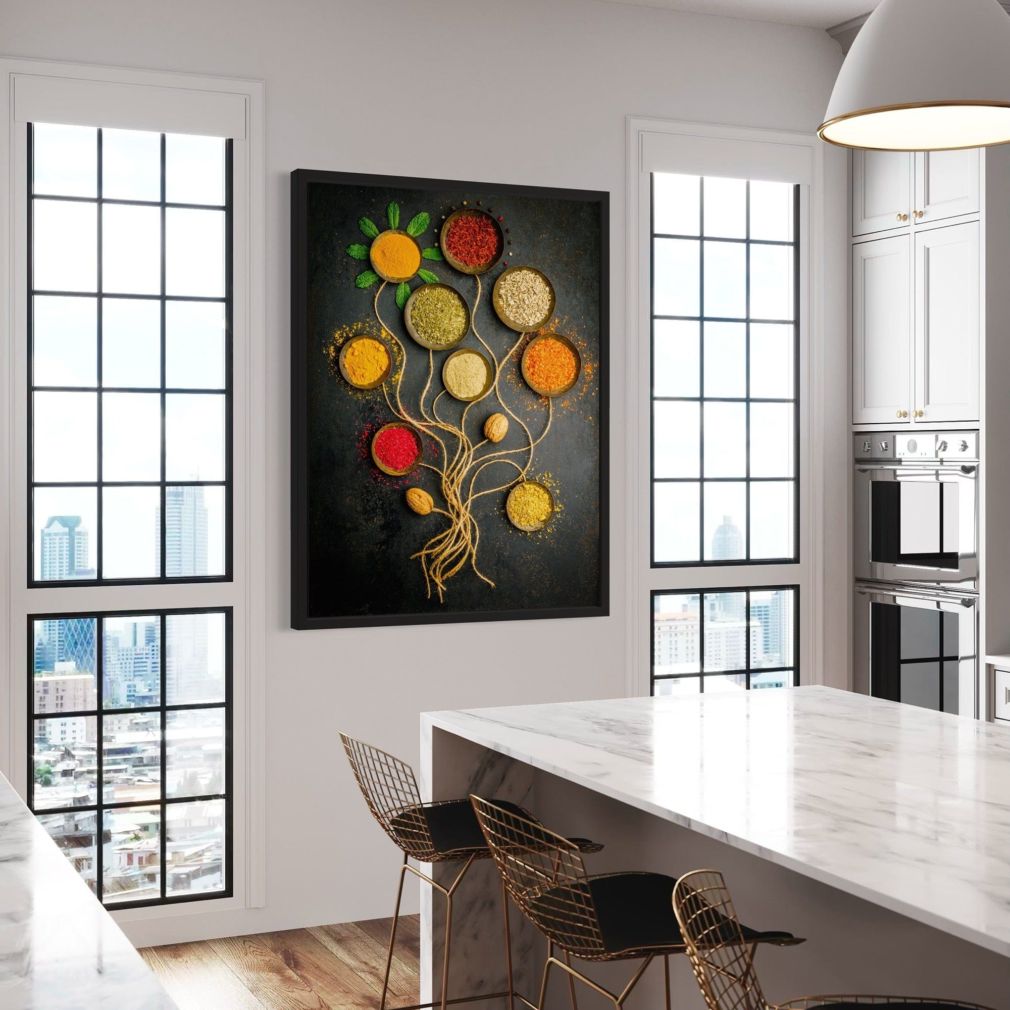 Rustic spice poster for dining room