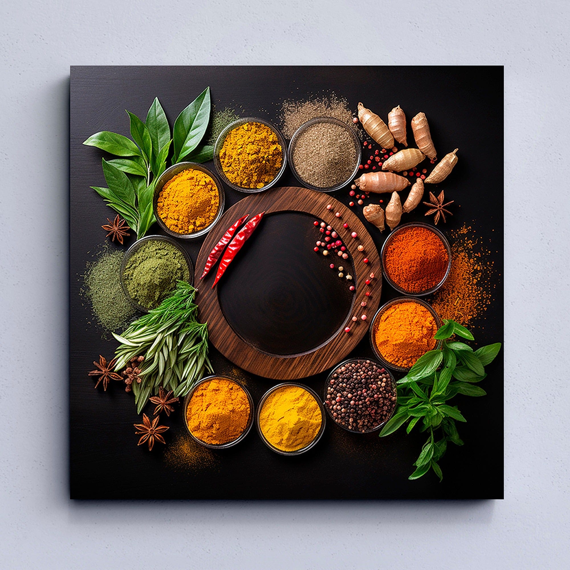spices of the world kitchen canvas