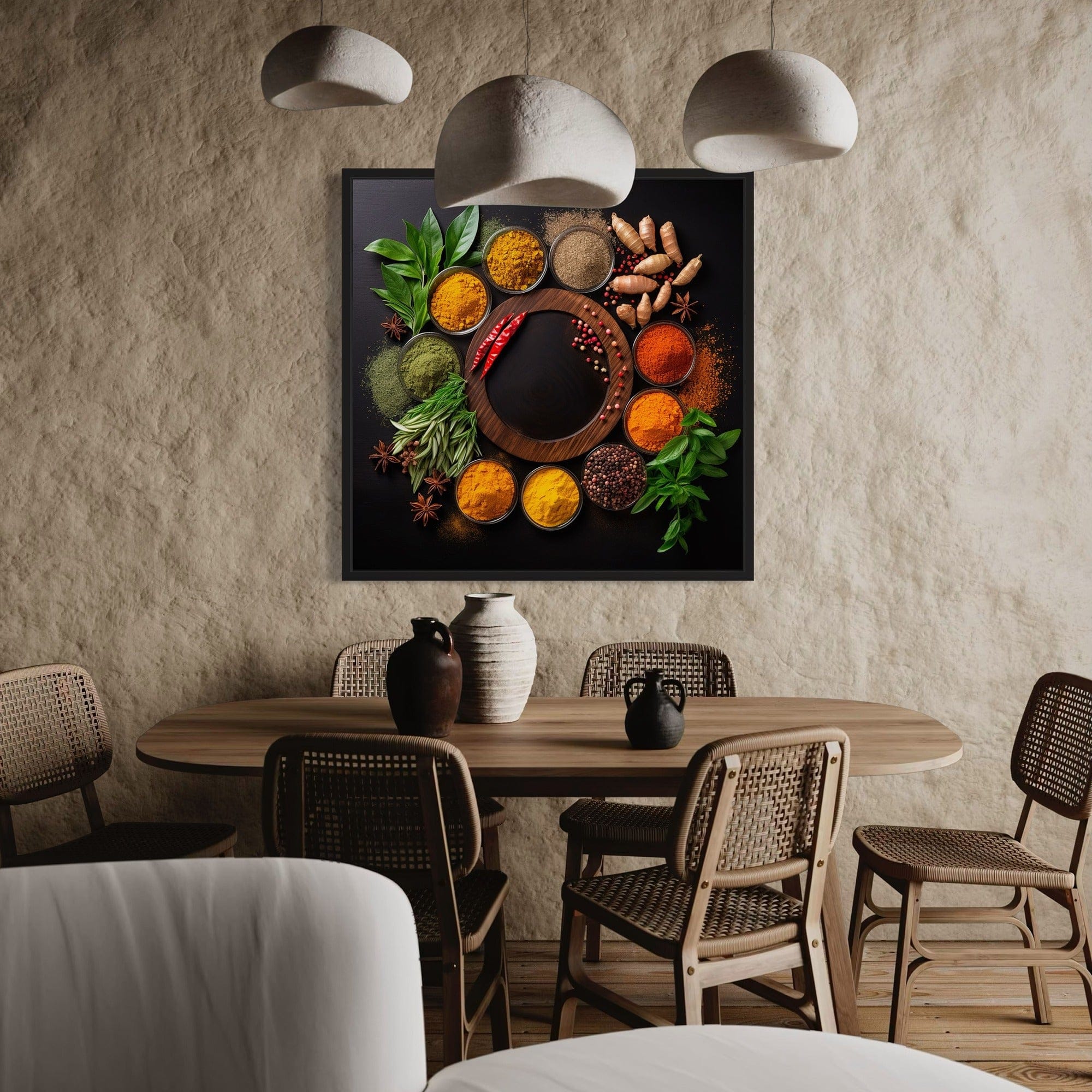 square spice art for kitchen gallery wall
