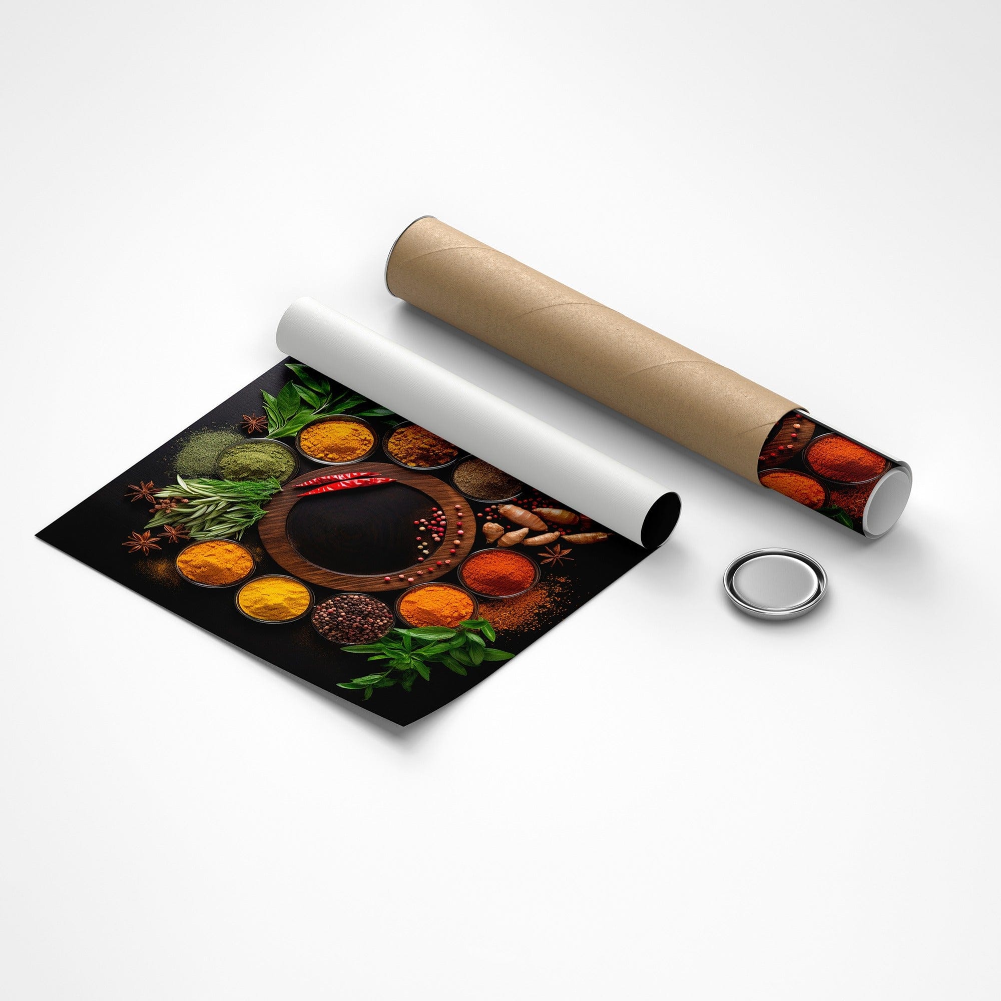 global cuisine spices canvas poster