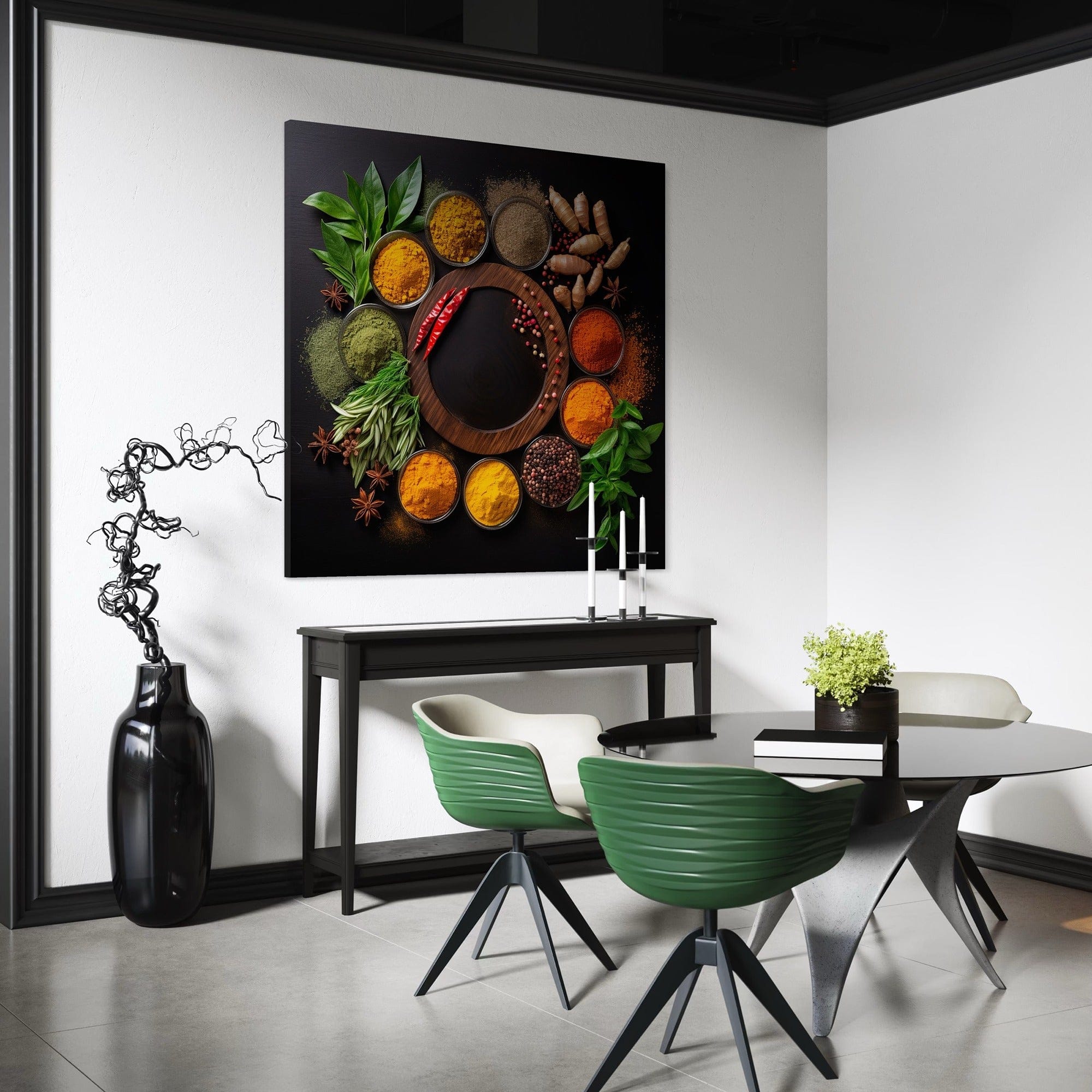 vibrant spice ring wall art