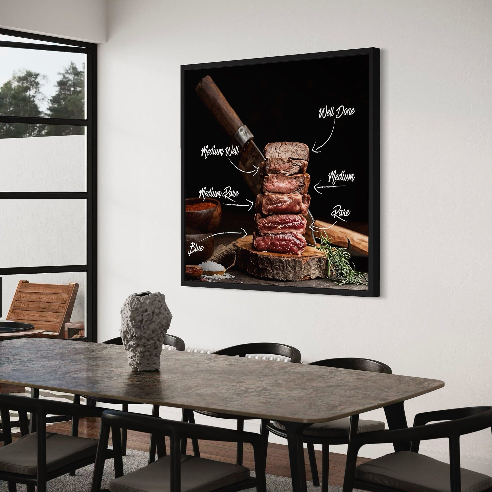 culinary education steak poster on canvas