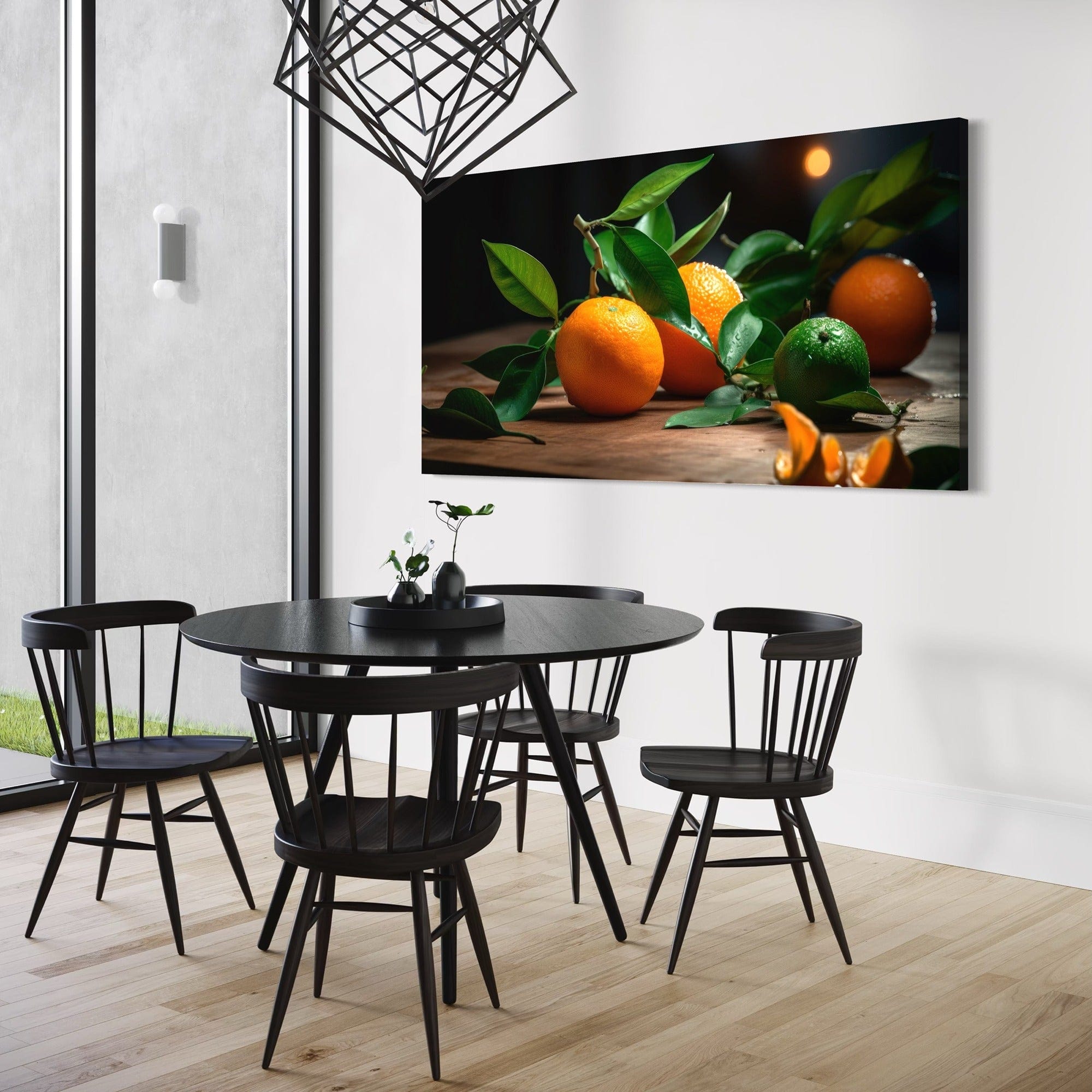 Bright citrus theme canvas print for breakfast nook