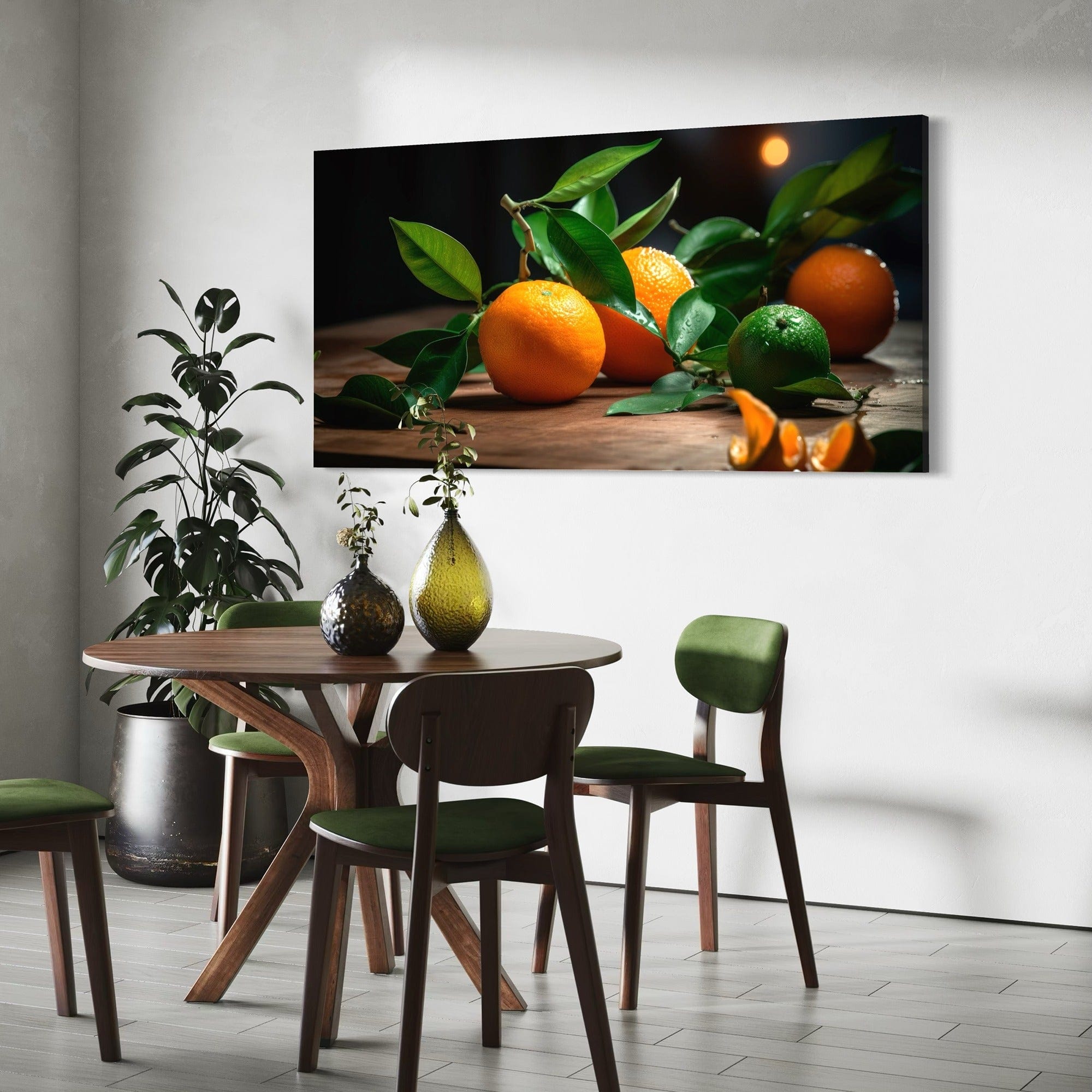 Natural citrus leaves wall art for kitchen