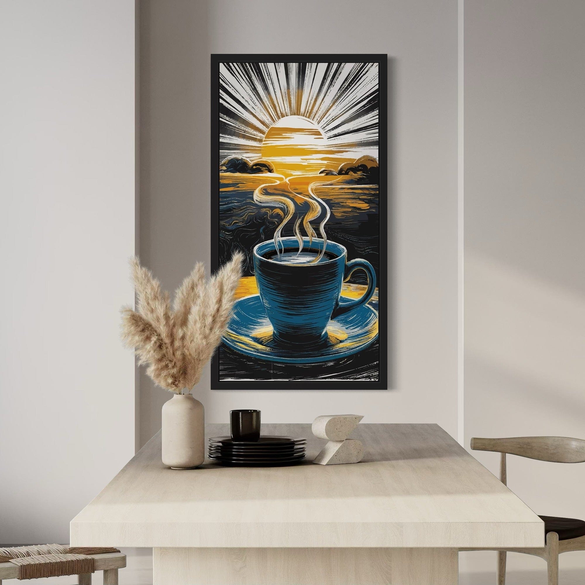 Farmhouse kitchen decor coffee canvas print
