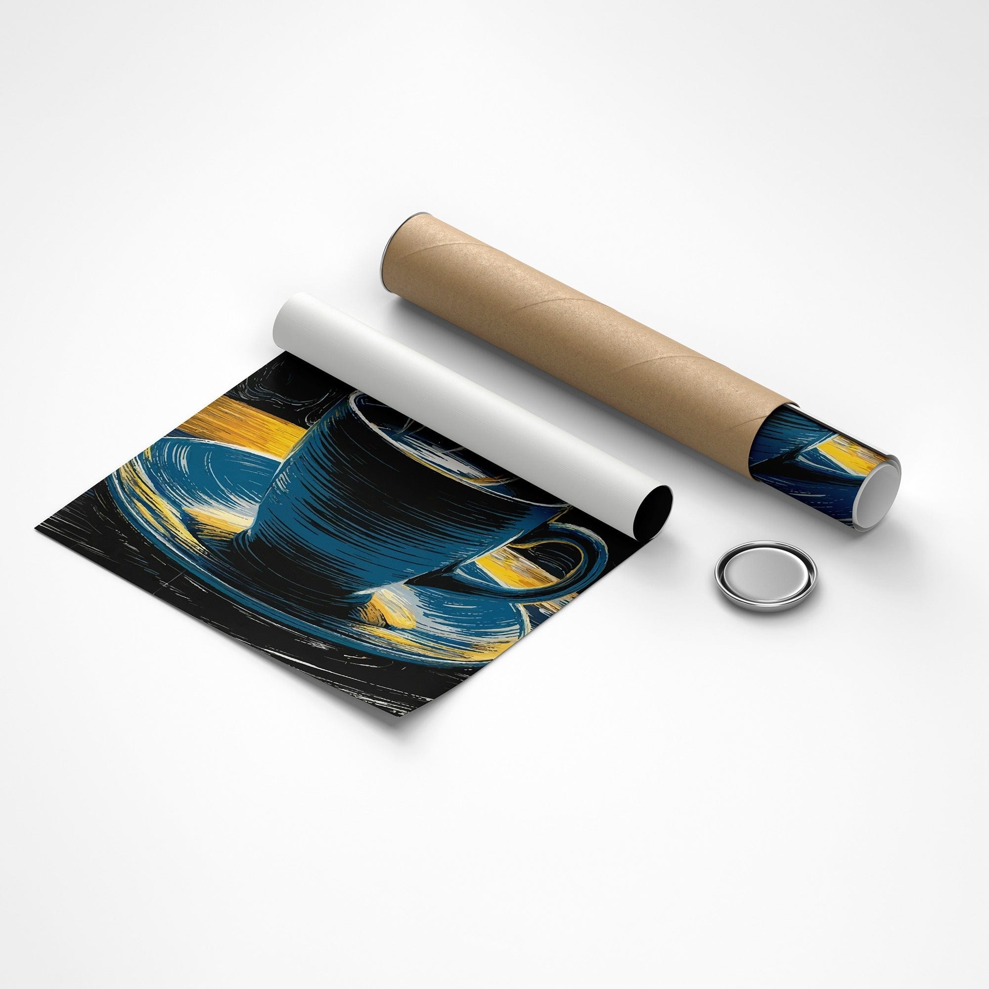 Coffee canvas print sunrise wall art for breakfast nook