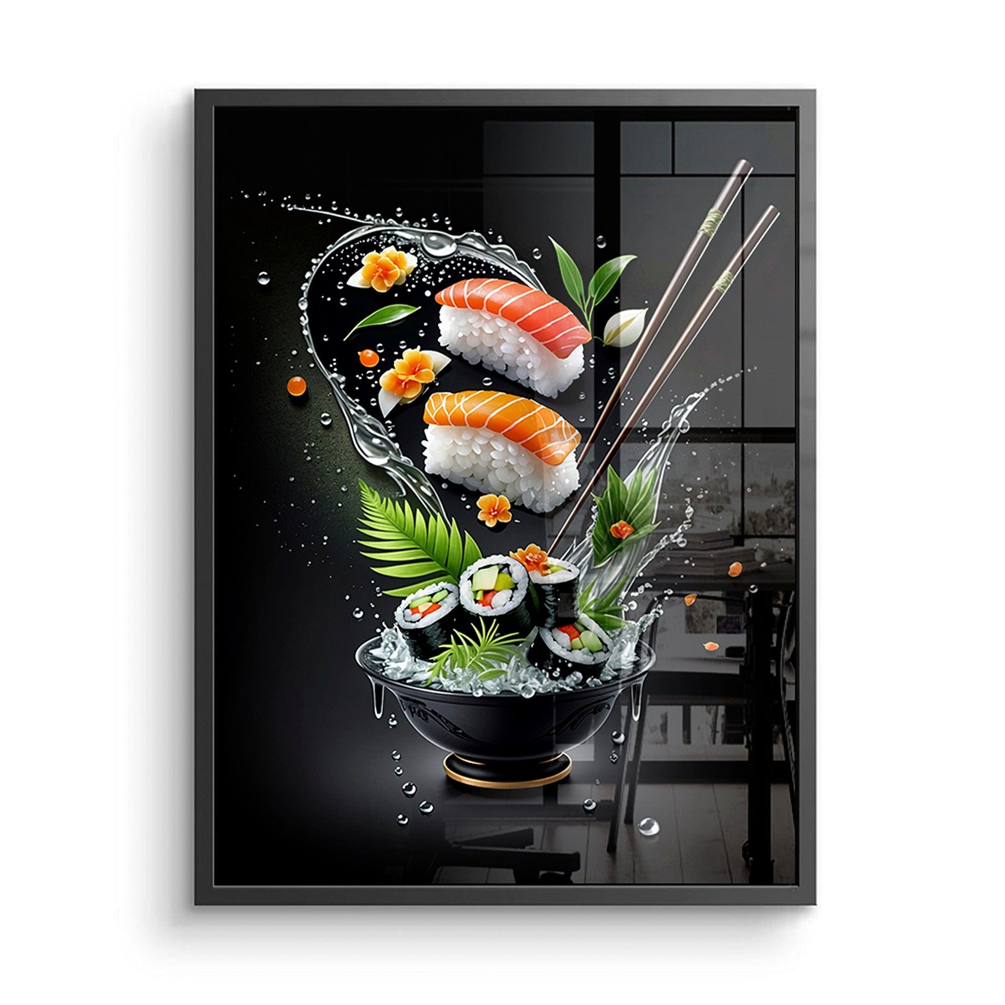 Minimalist Japanese food canvas for cafe