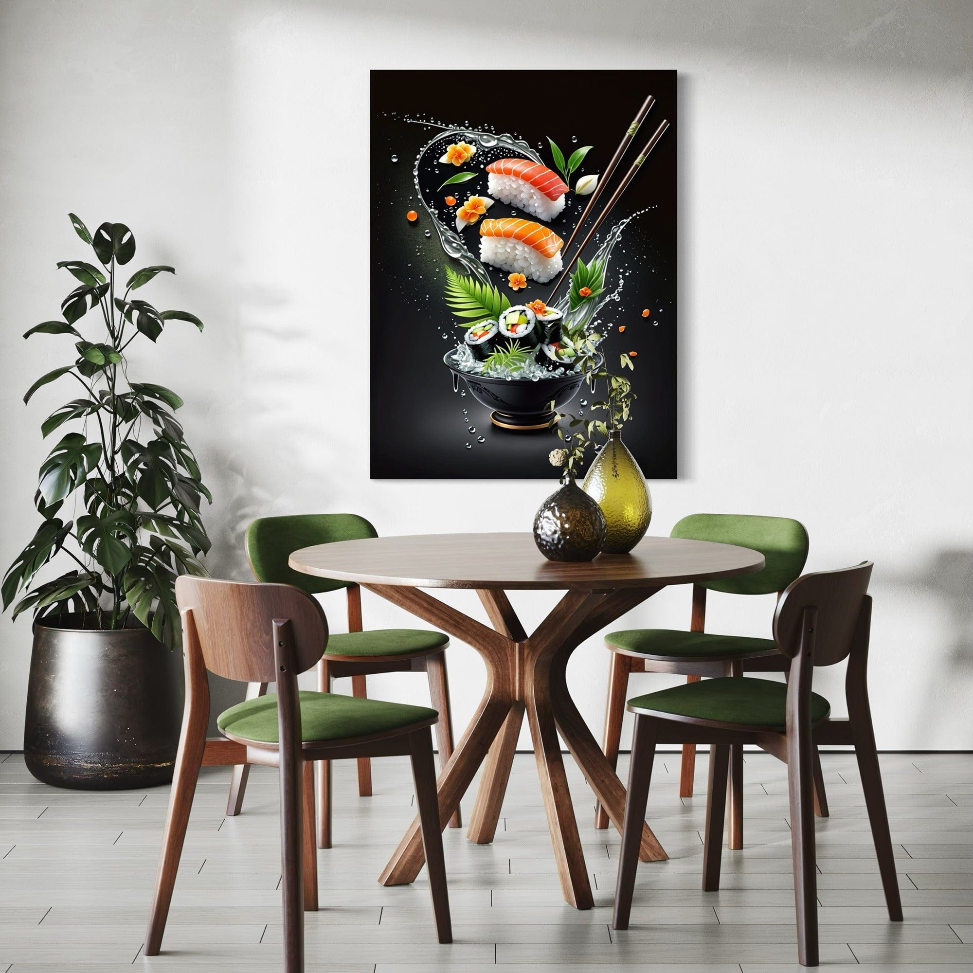 Elegant sushi composition kitchen wall picture
