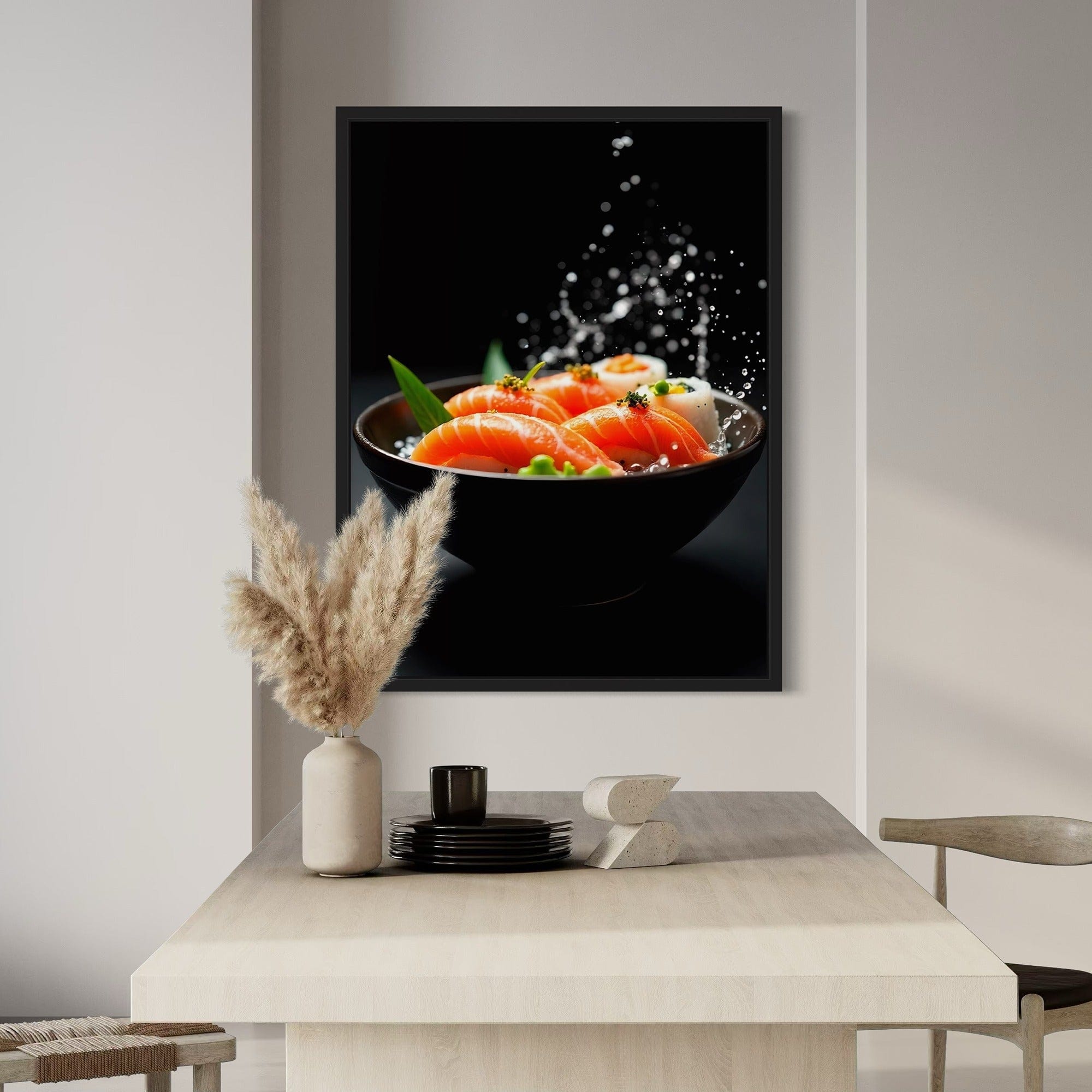 Fine dining sushi canvas print for restaurant
