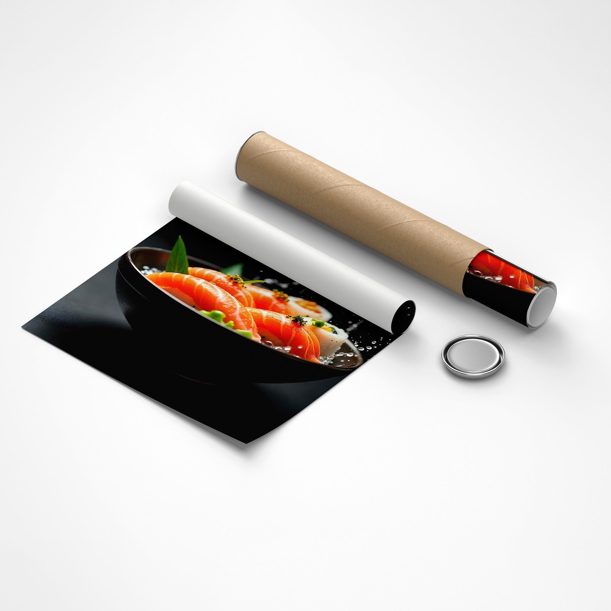 Fresh seafood sushi canvas for home bar