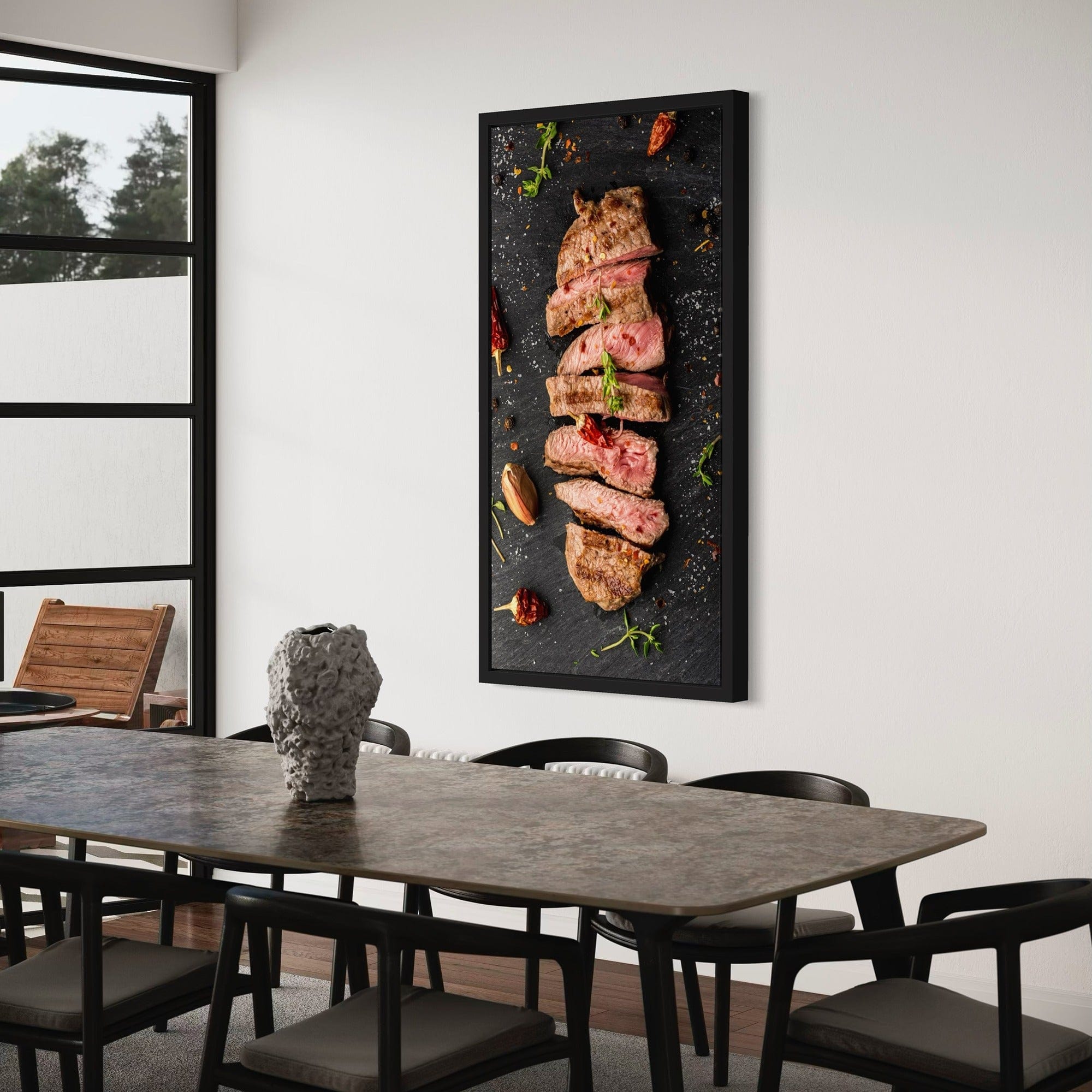 Rustic food photography canvas for dining room