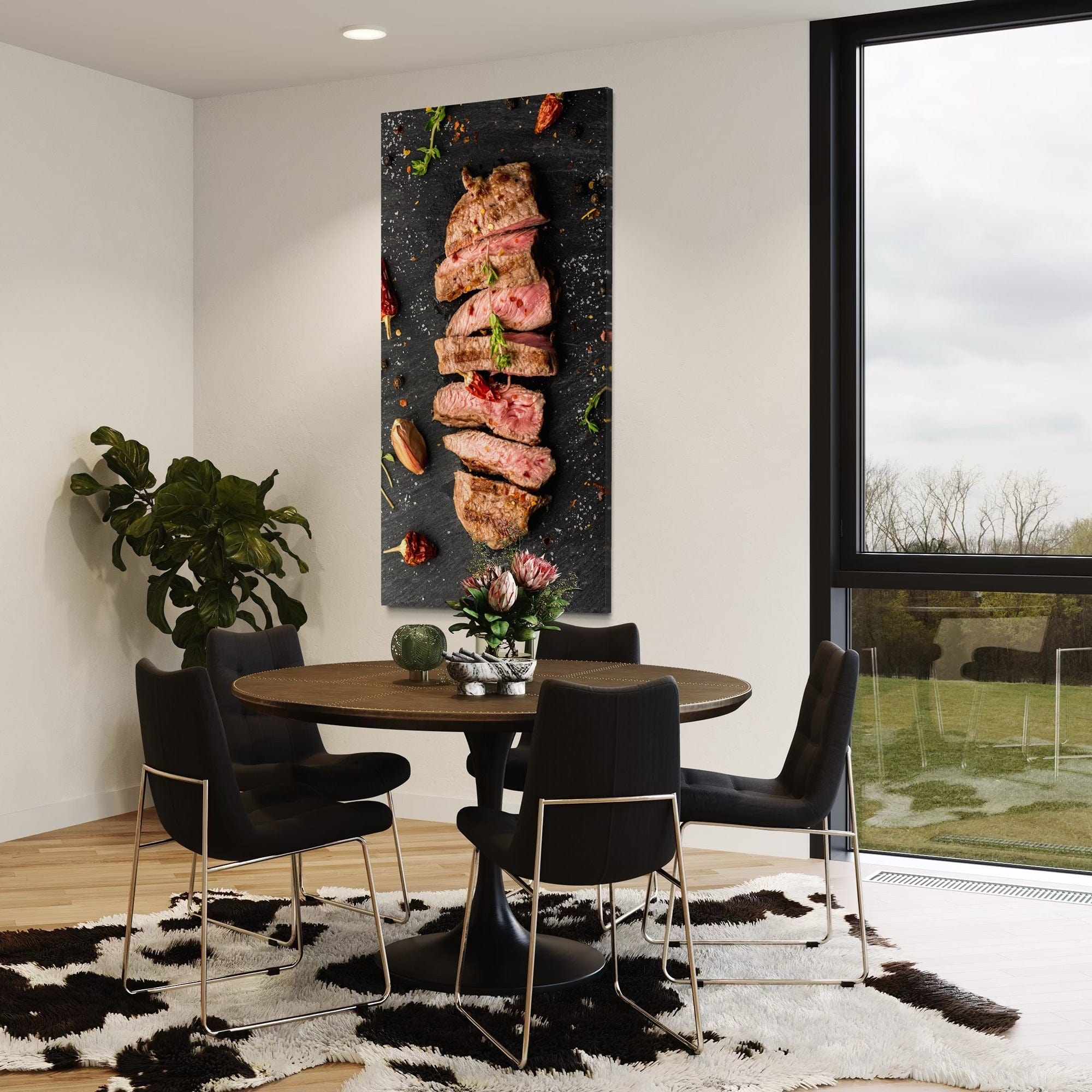 Premium beef steak cut kitchen artwork