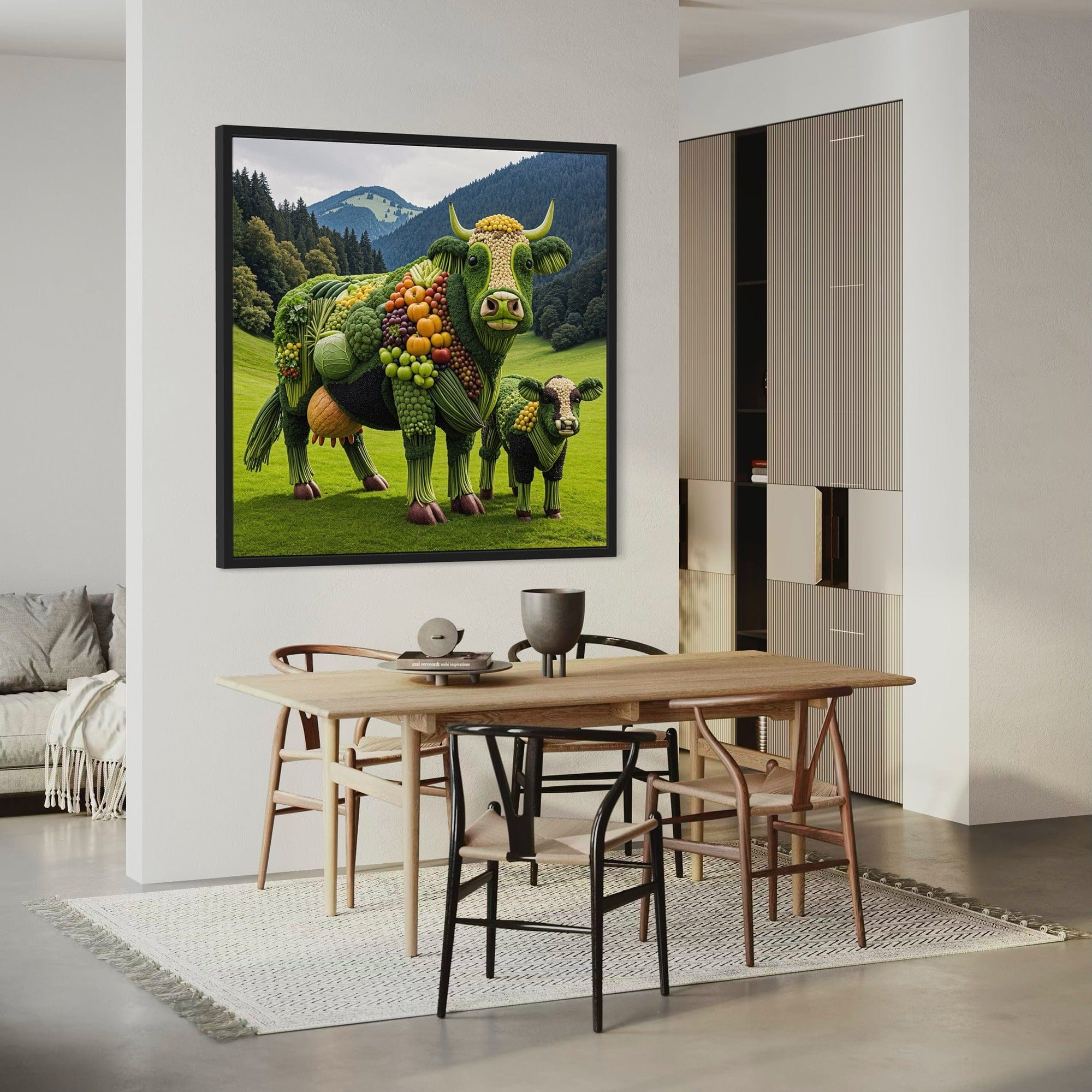 farmhouse kitchen wall art cow
