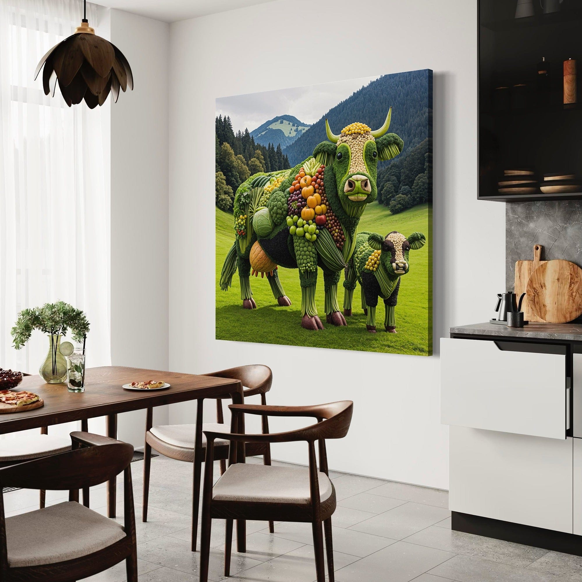 gourmet café wall art vegetables