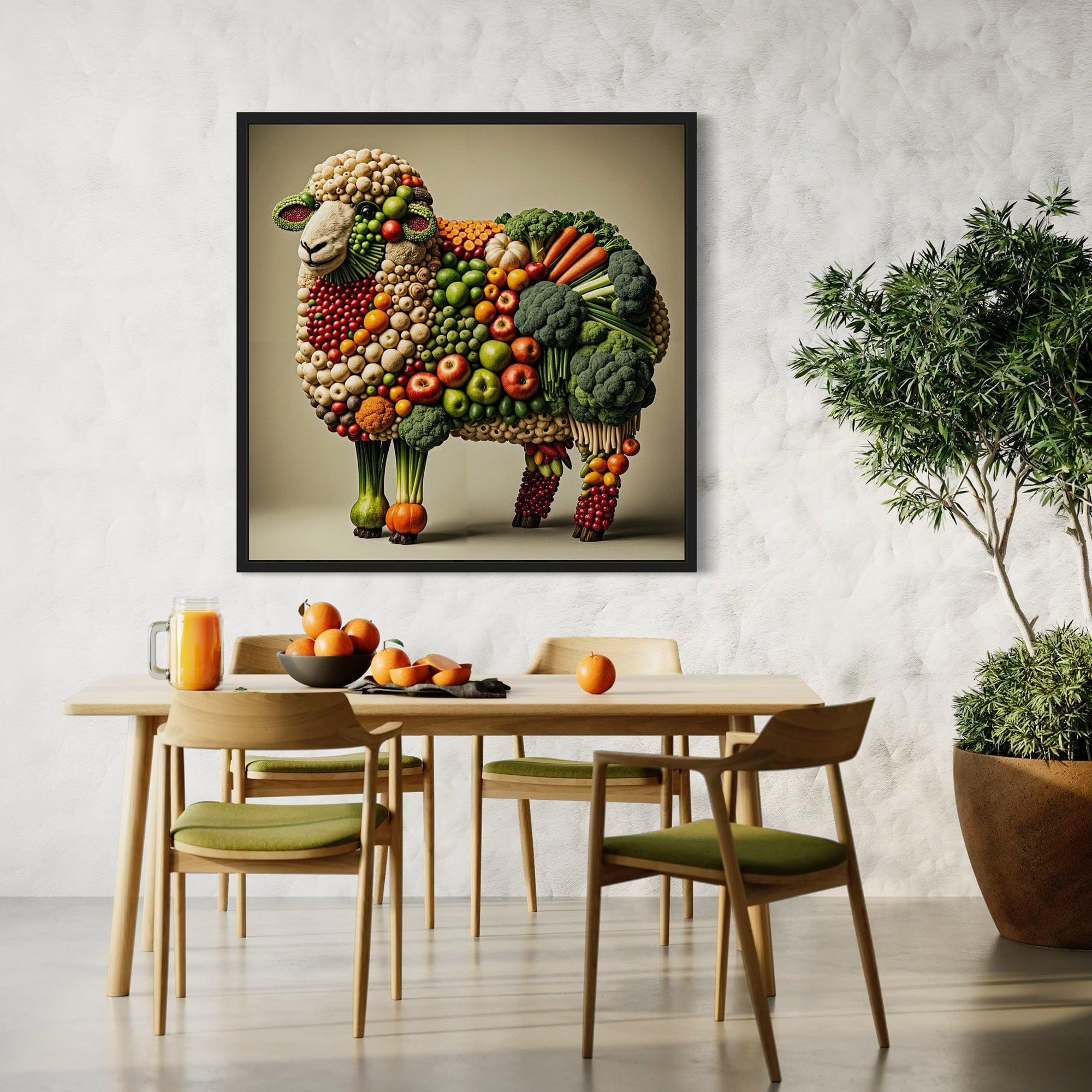 farmhouse kitchen wall art sheep