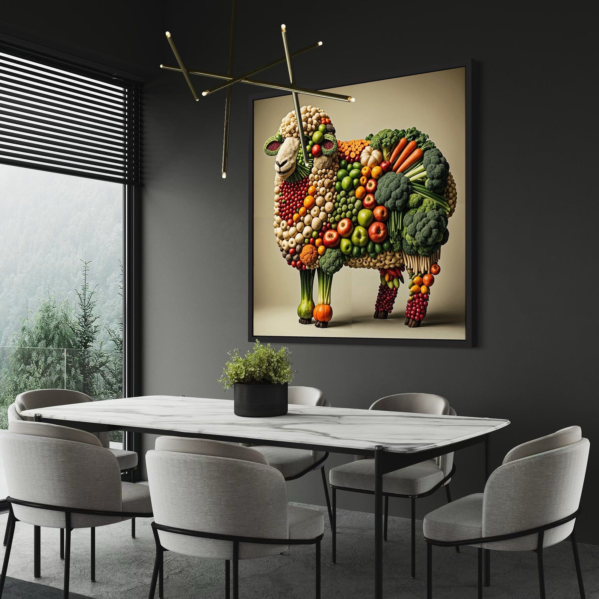 ready to hang kitchen canvas