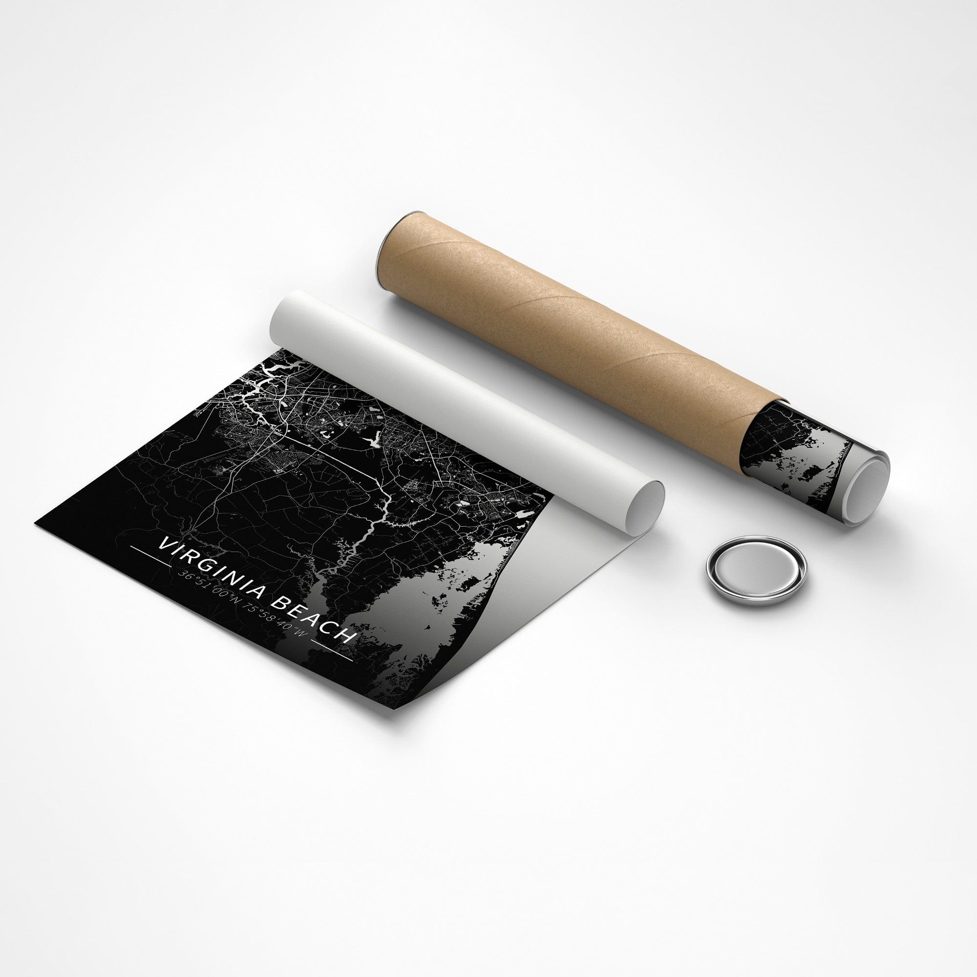 Virginia Beach City Map Canvas