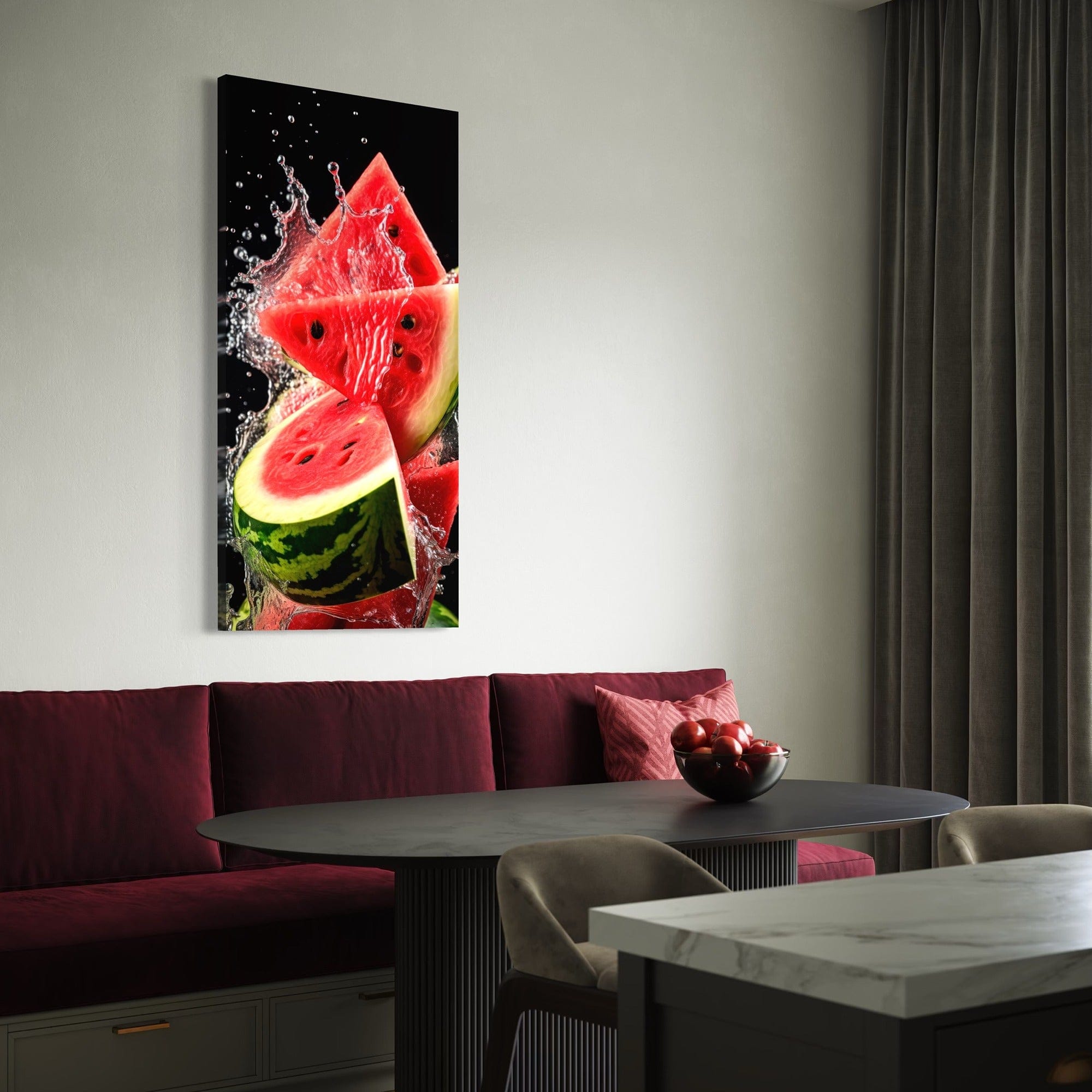 Watermelon motion splash vertical canvas