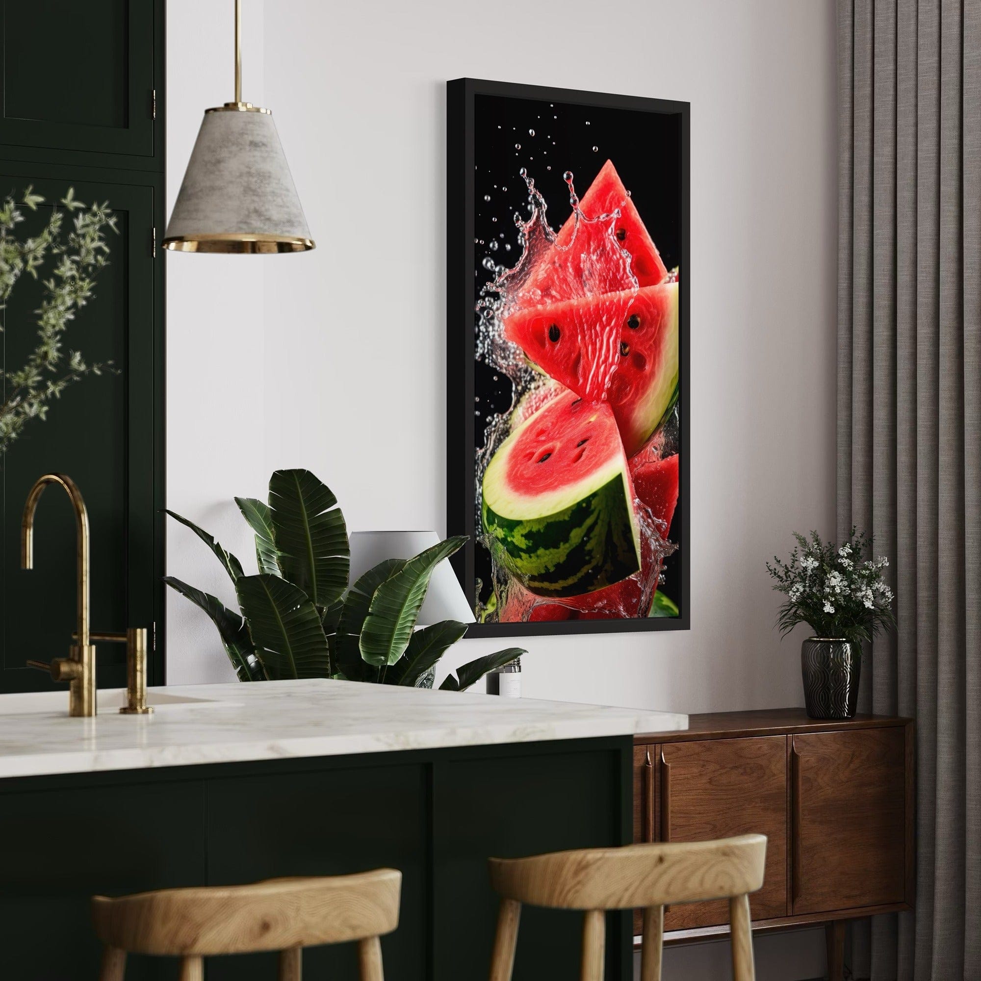 Summer kitchen wall art juicy watermelon