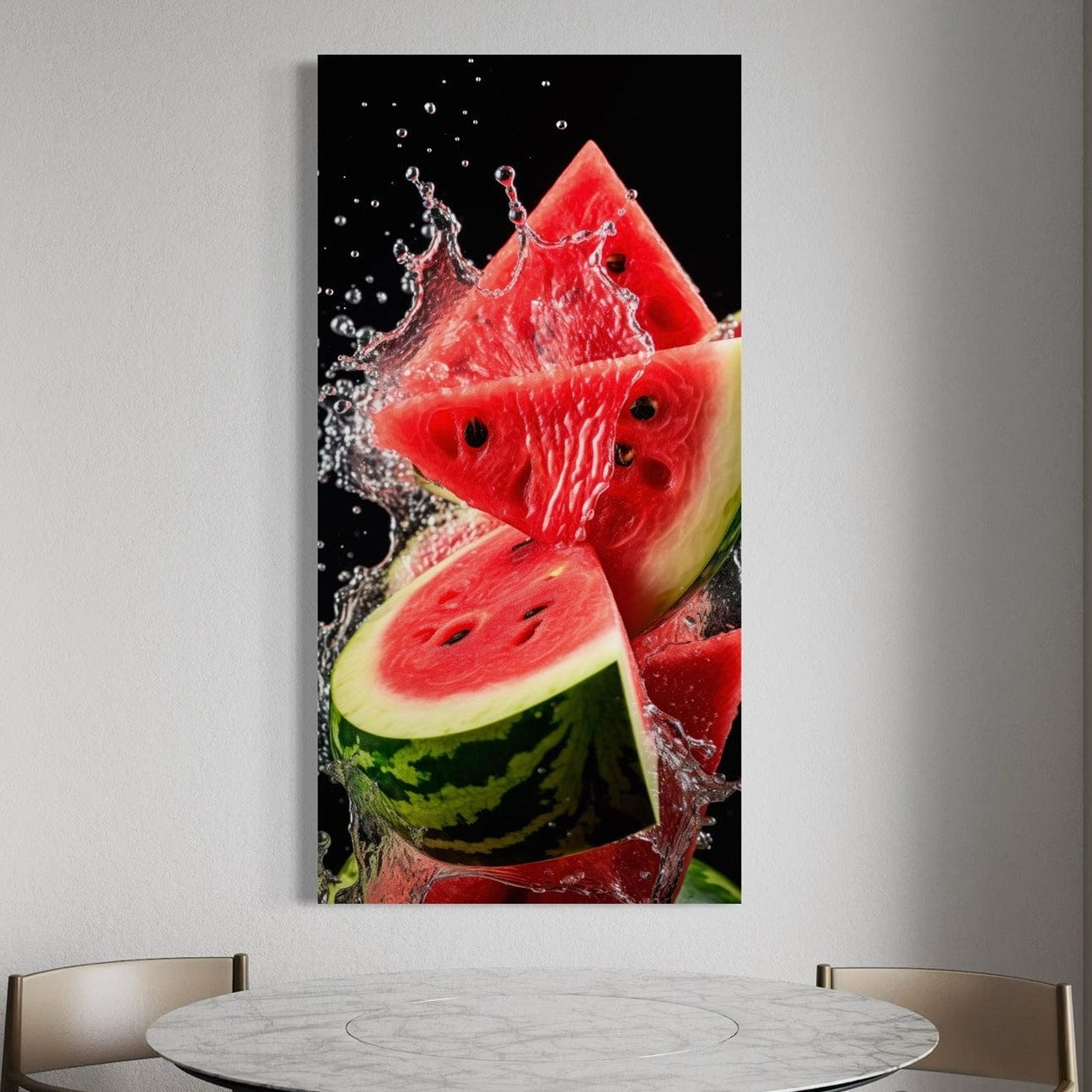 Watermelon splash canvas wall art