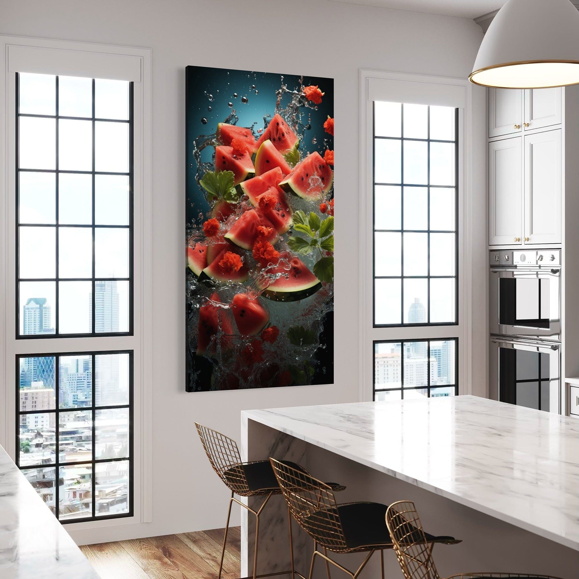 Fruit splash artwork modern kitchen decor