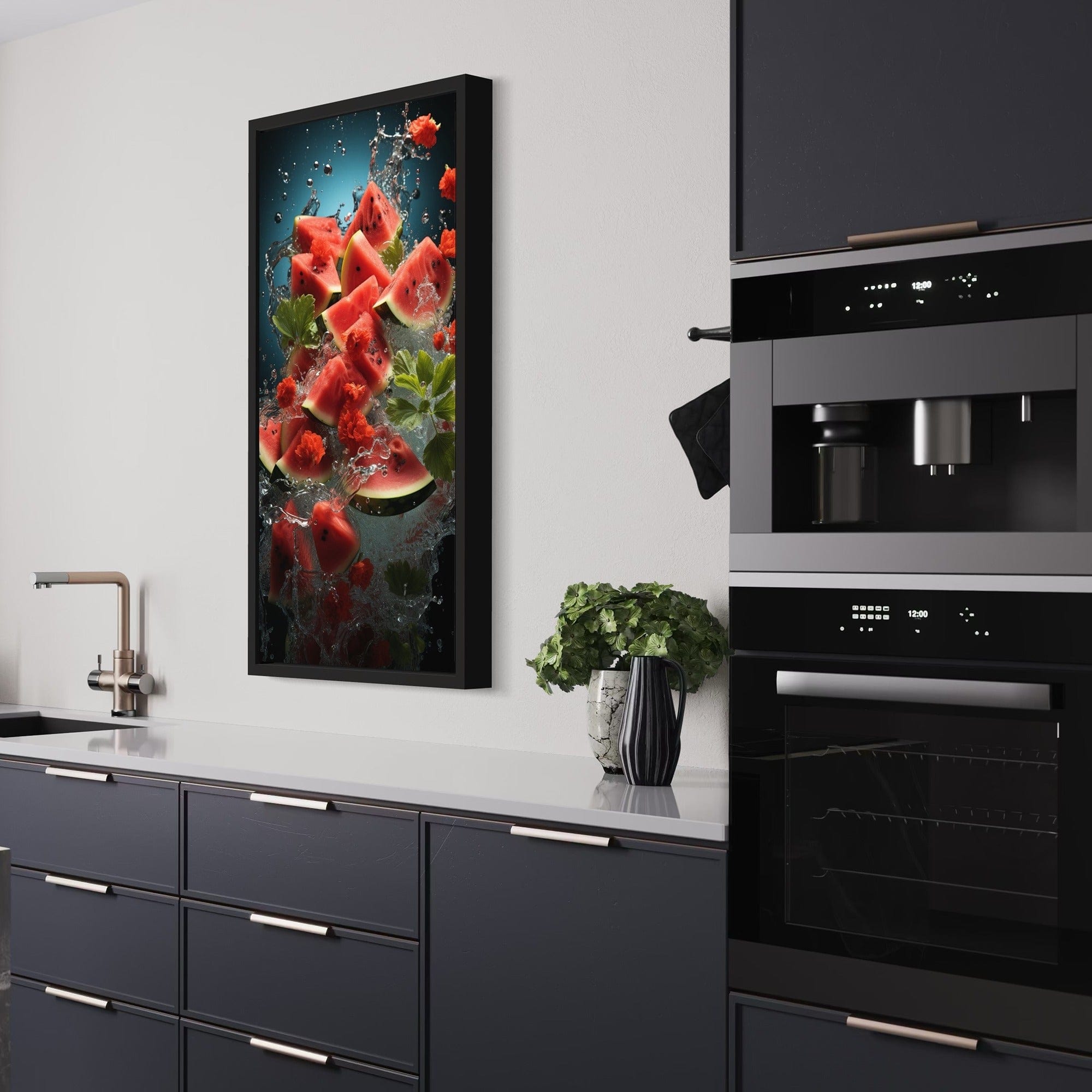 Modern kitchen canvas with summer watermelon
