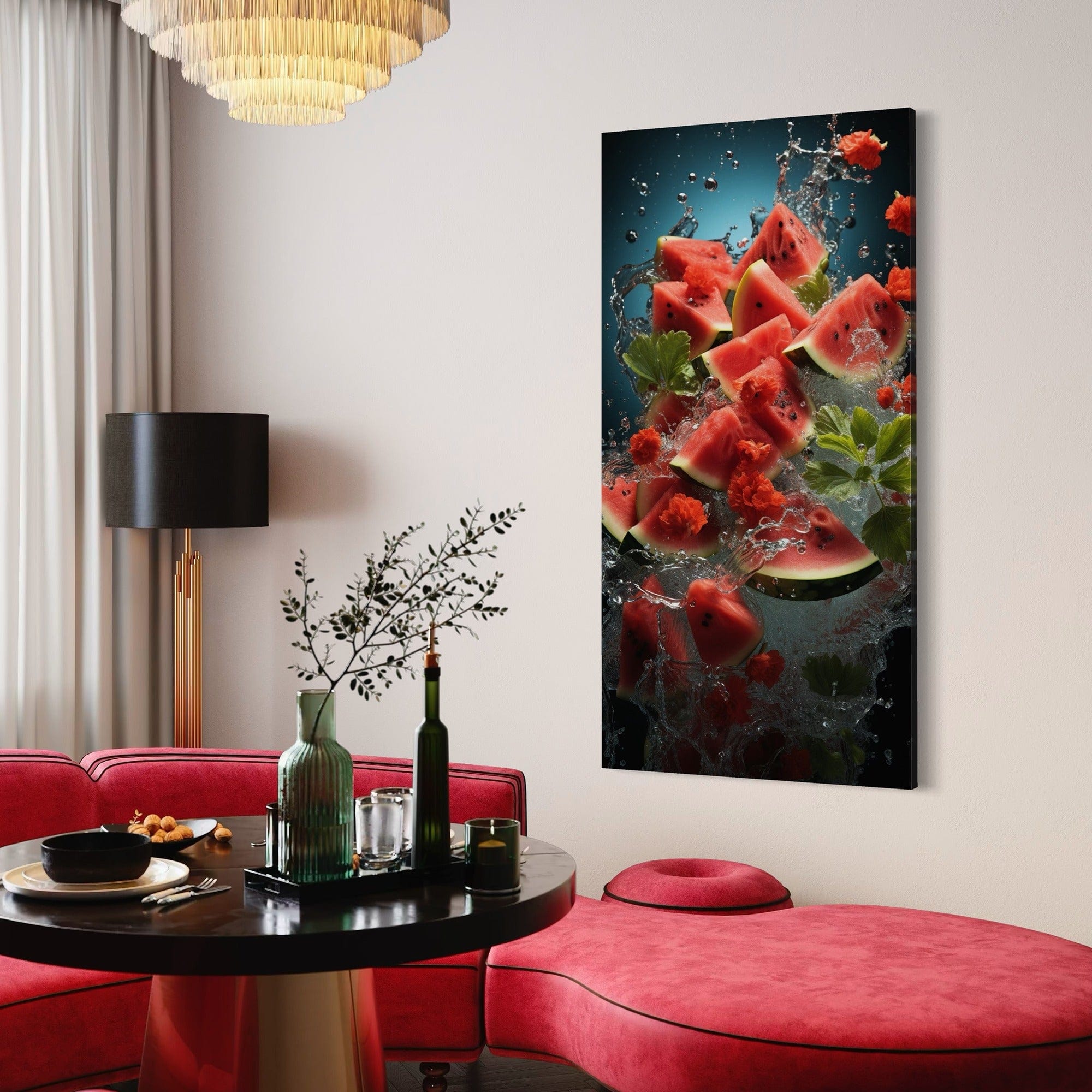 Watermelon art print for juice bar or cafe