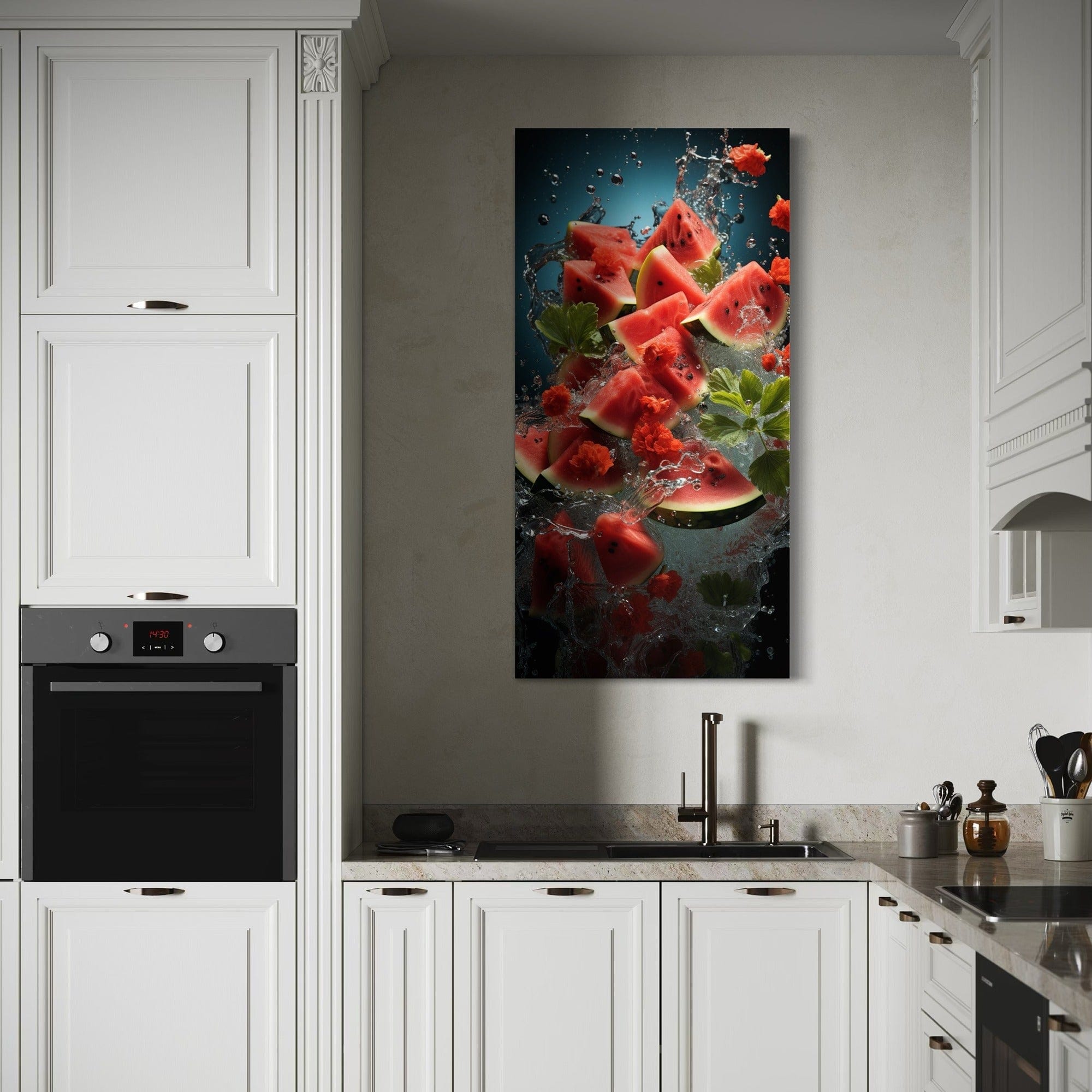 Tropical fruit poster dining room wall decor