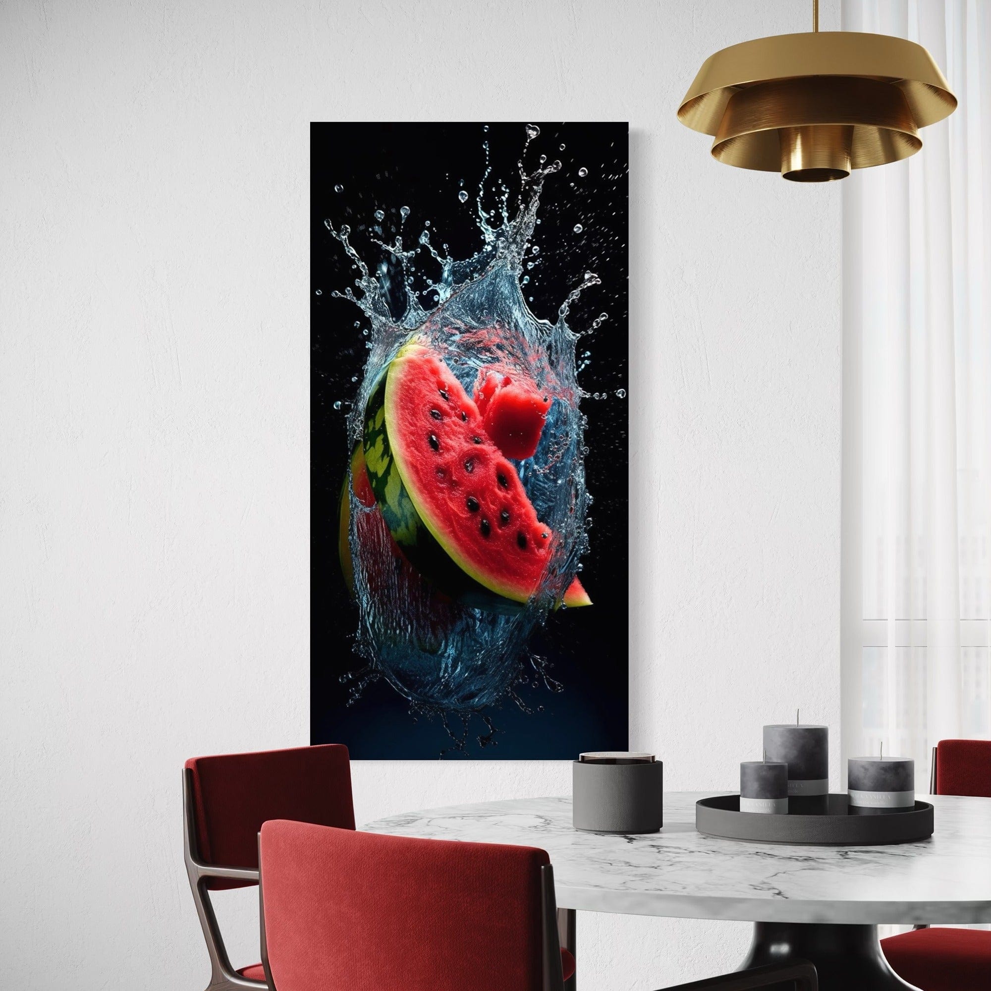High contrast watermelon slice wall poster
