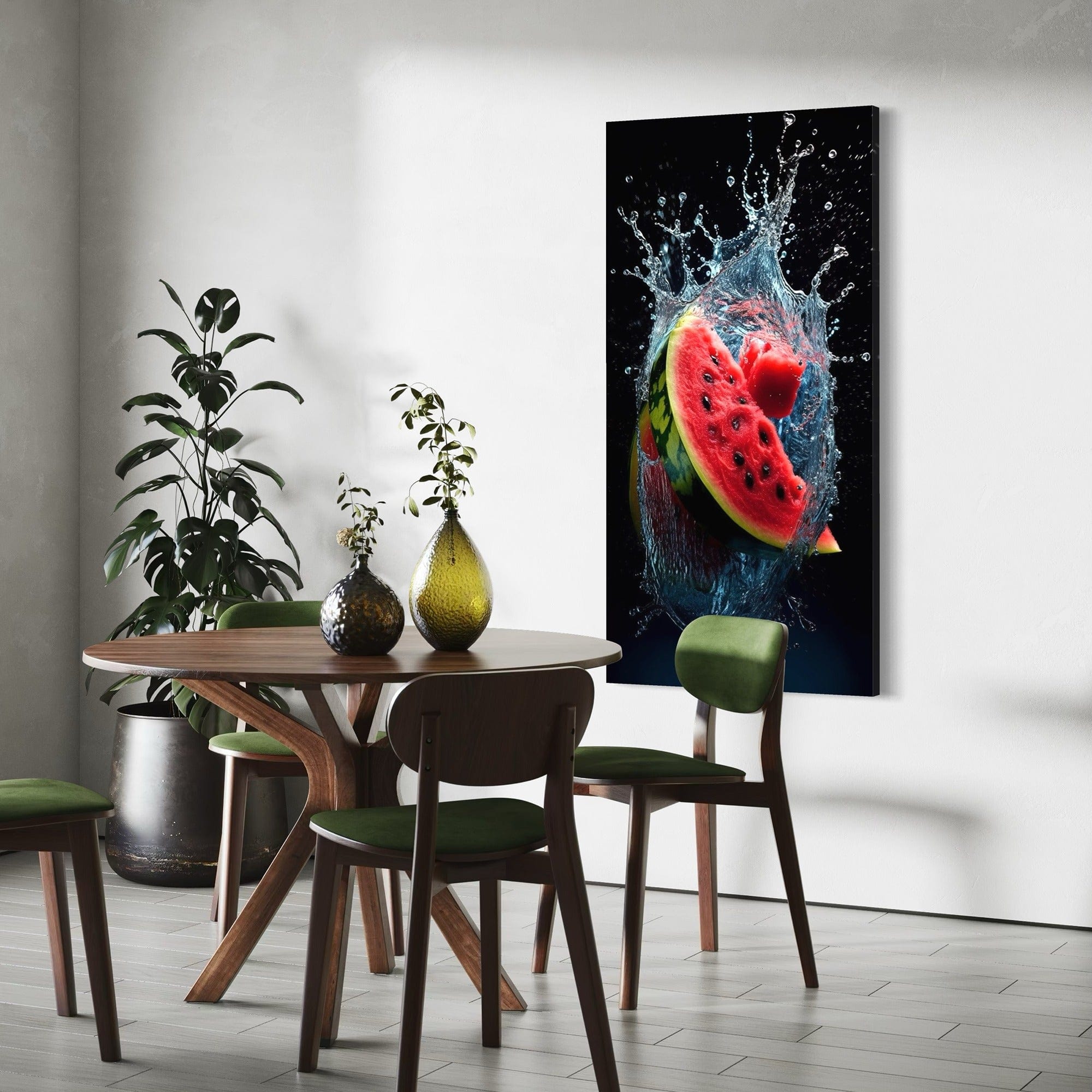 Bright red fruit kitchen decor canvas print