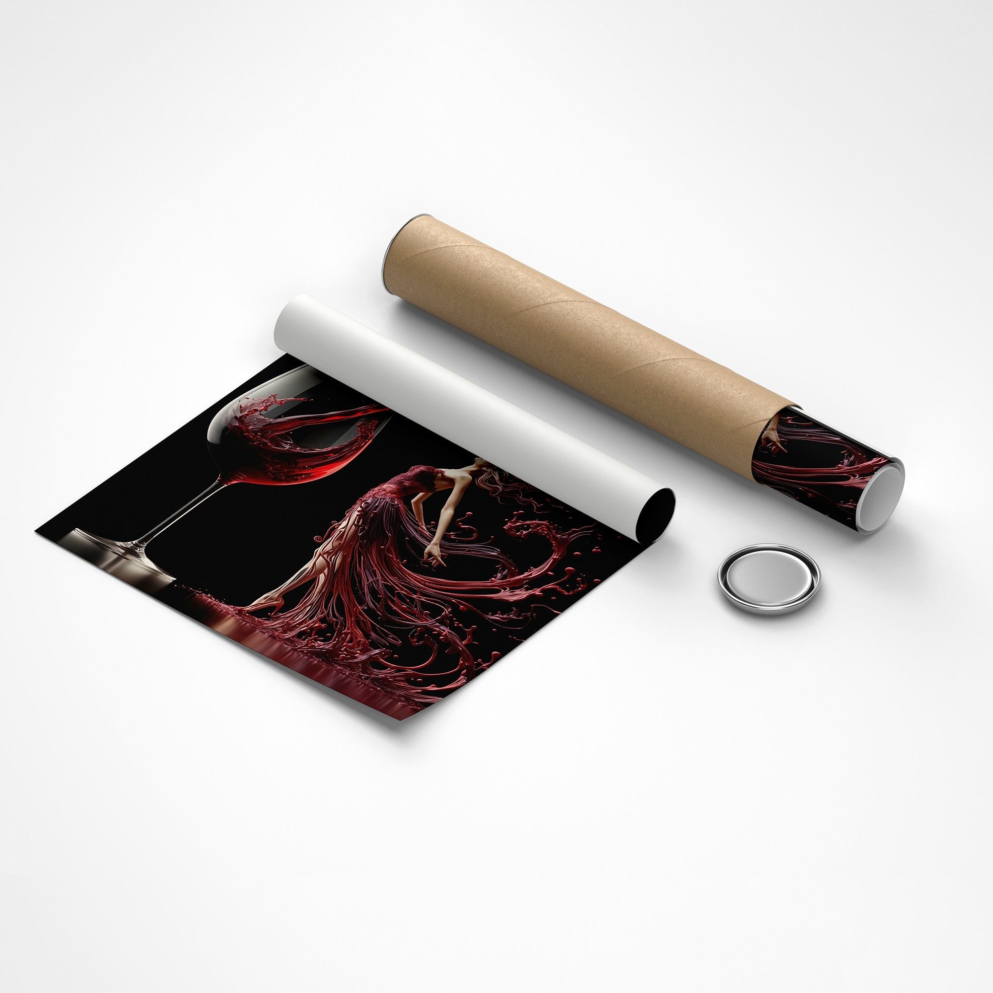 Wine Grace – Decorazione da parete su tela con vino rosso