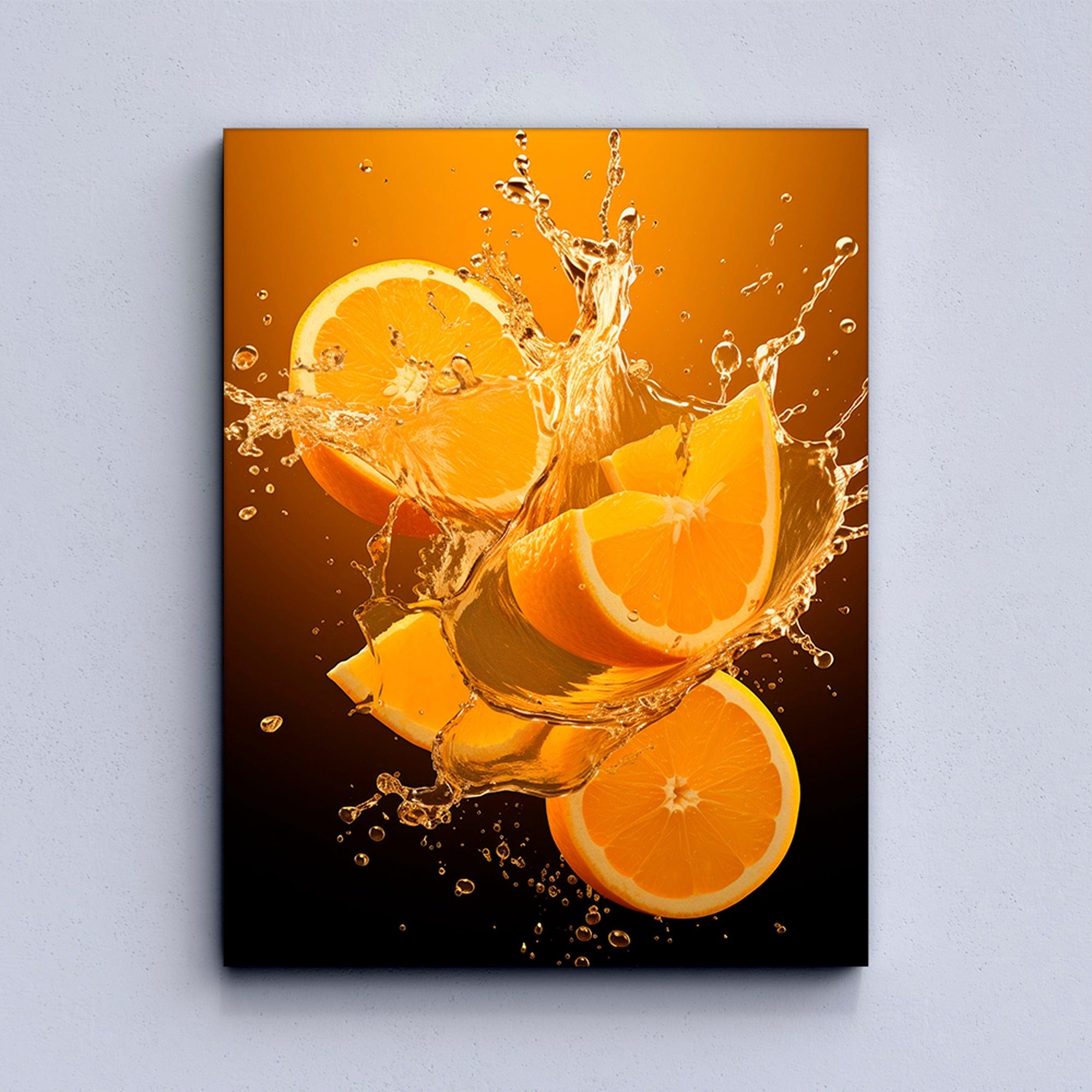 Fresh citrus collage orange slices artwork