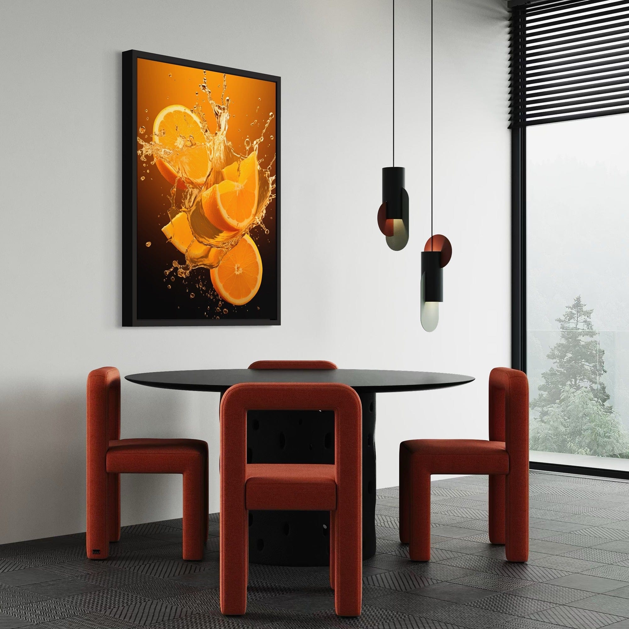 Summer citrus wall decor for dining room