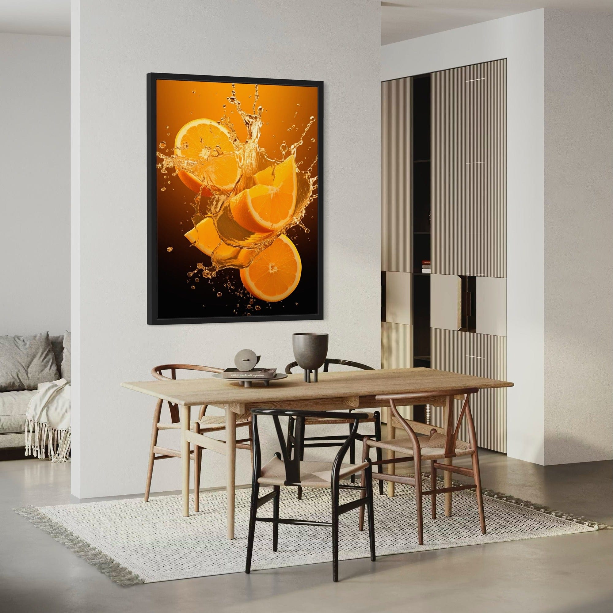 Cocktail bar decor citrus splash canvas
