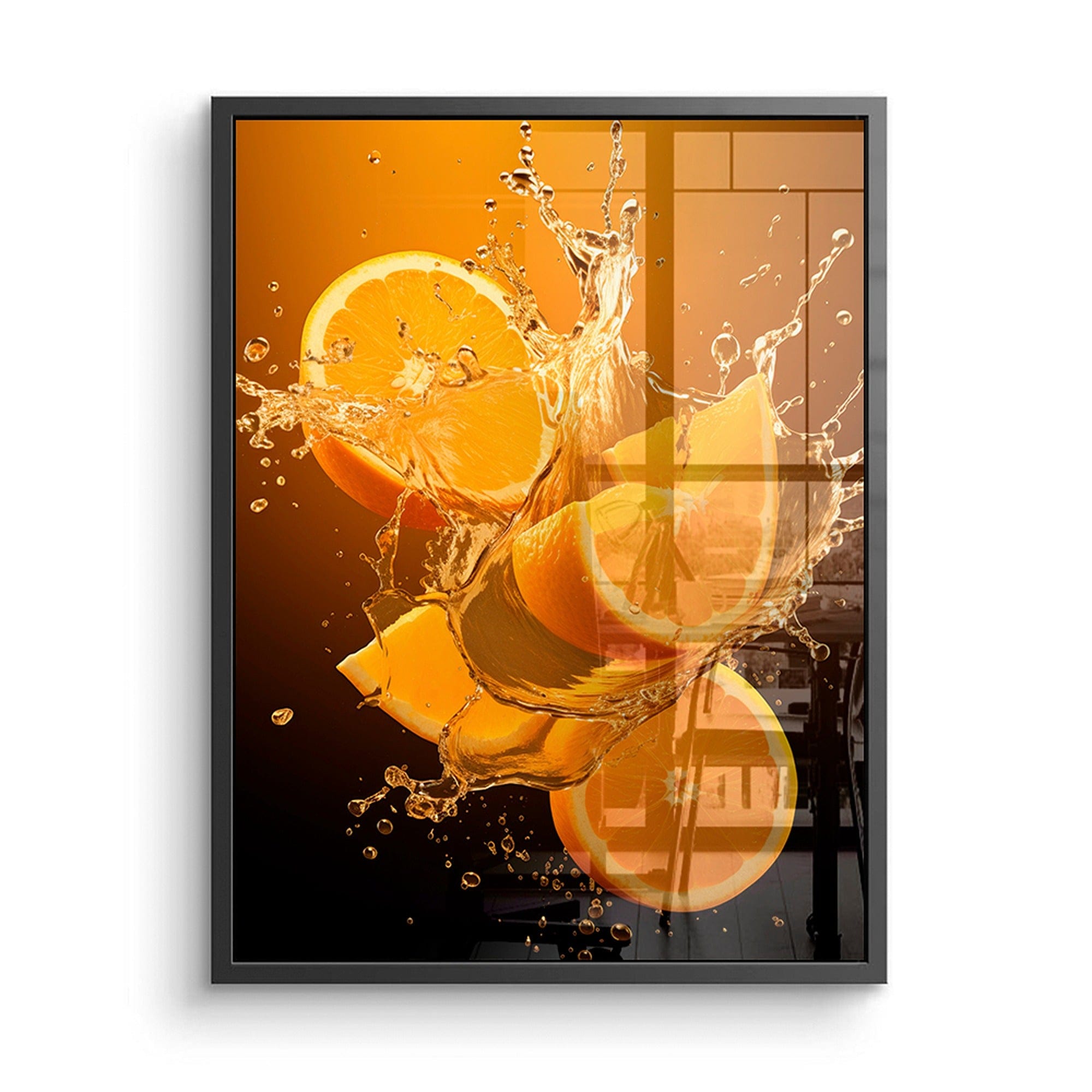 Citrus splash artwork for modern kitchen