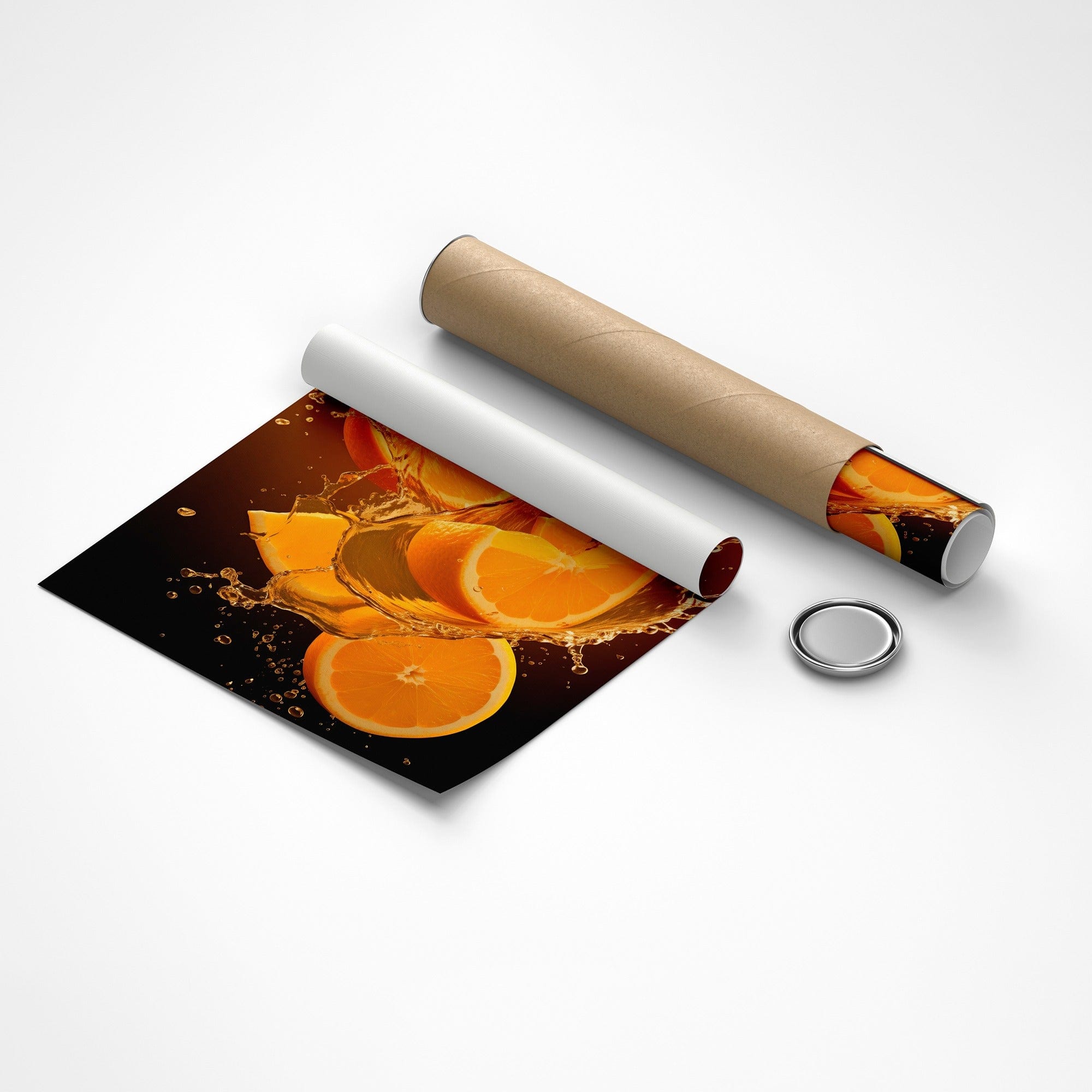 Minimalist dark backdrop orange splash picture