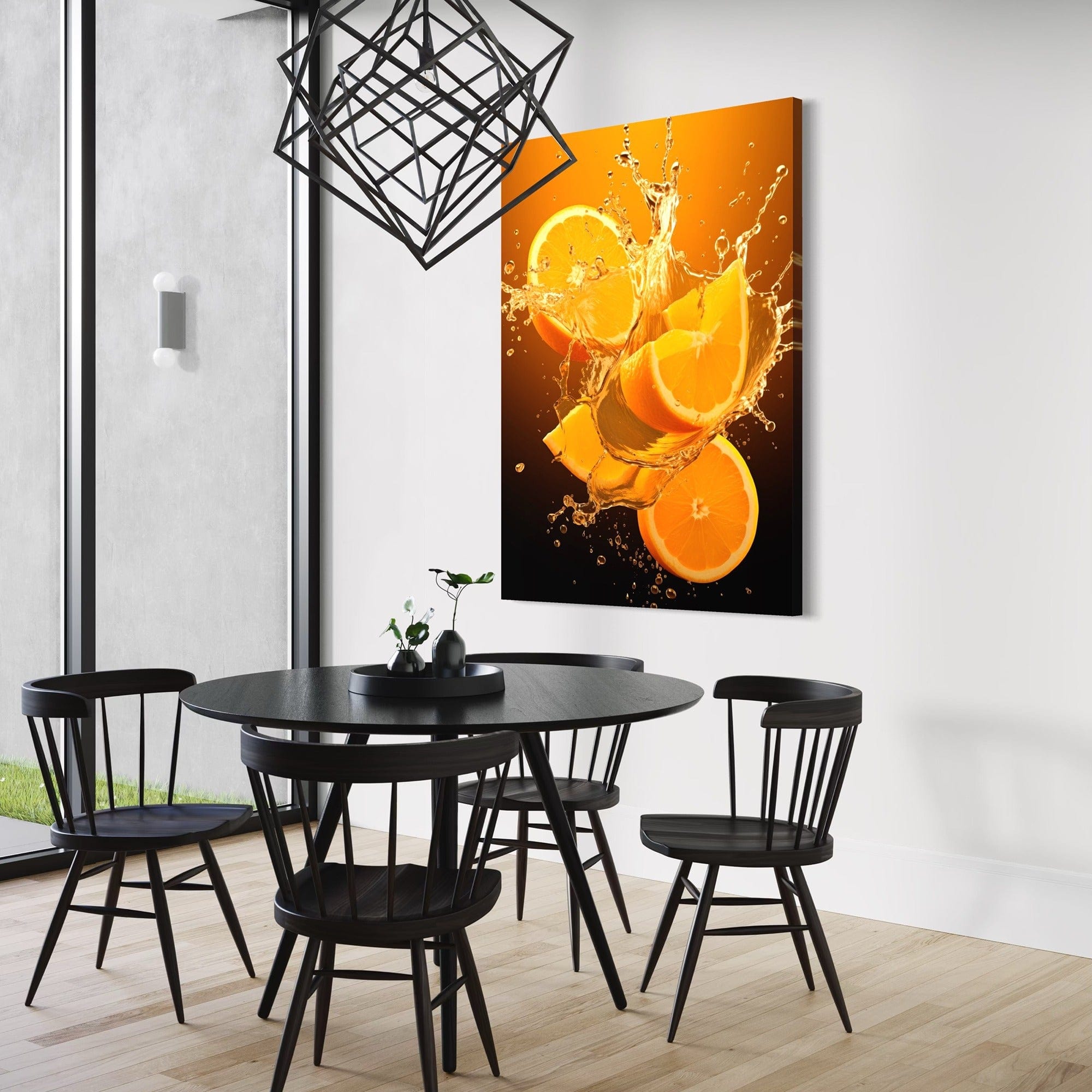 Contemporary fruit splash canvas for restaurant